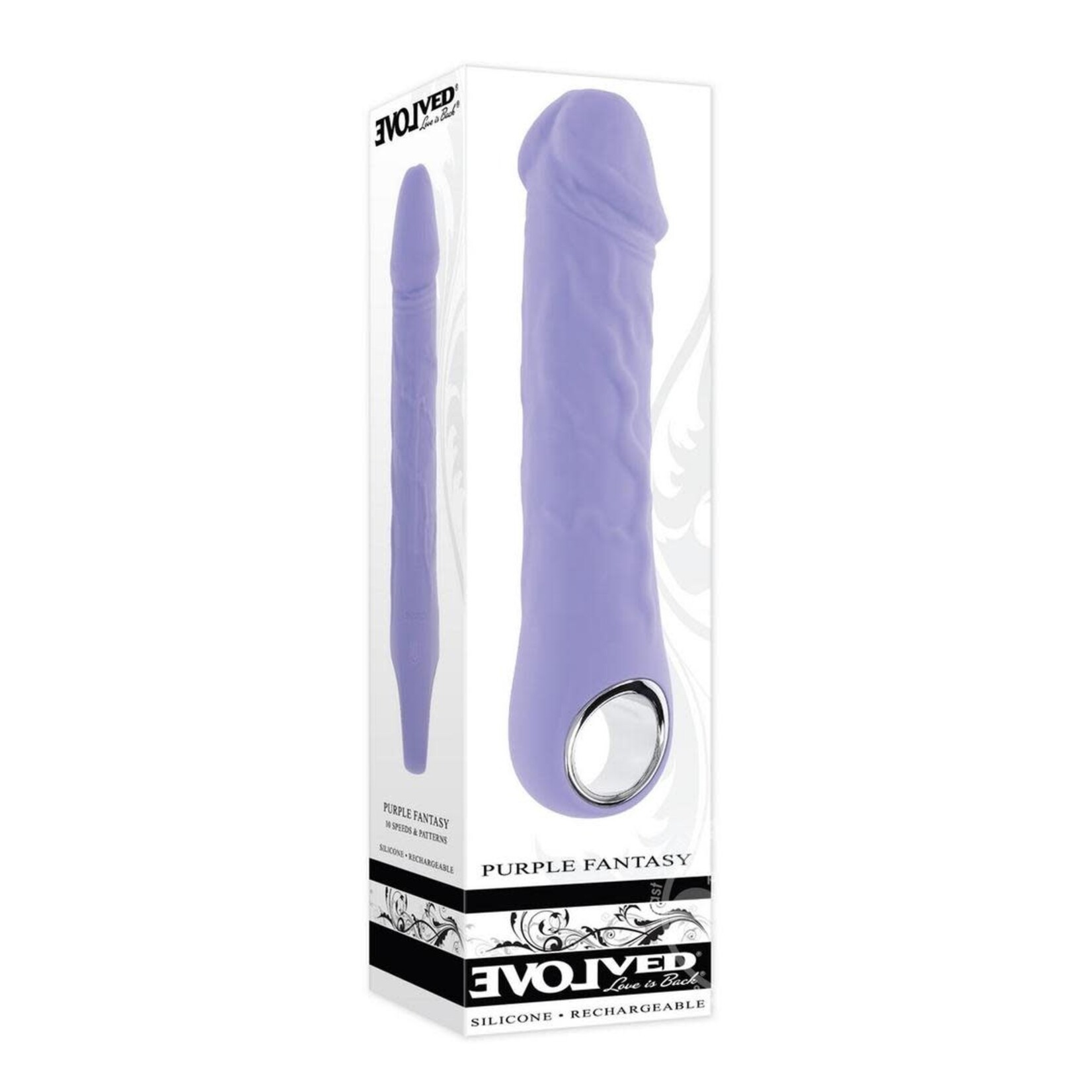 Purple Fantasy Rechargeable Silicone Vibrator - Purple