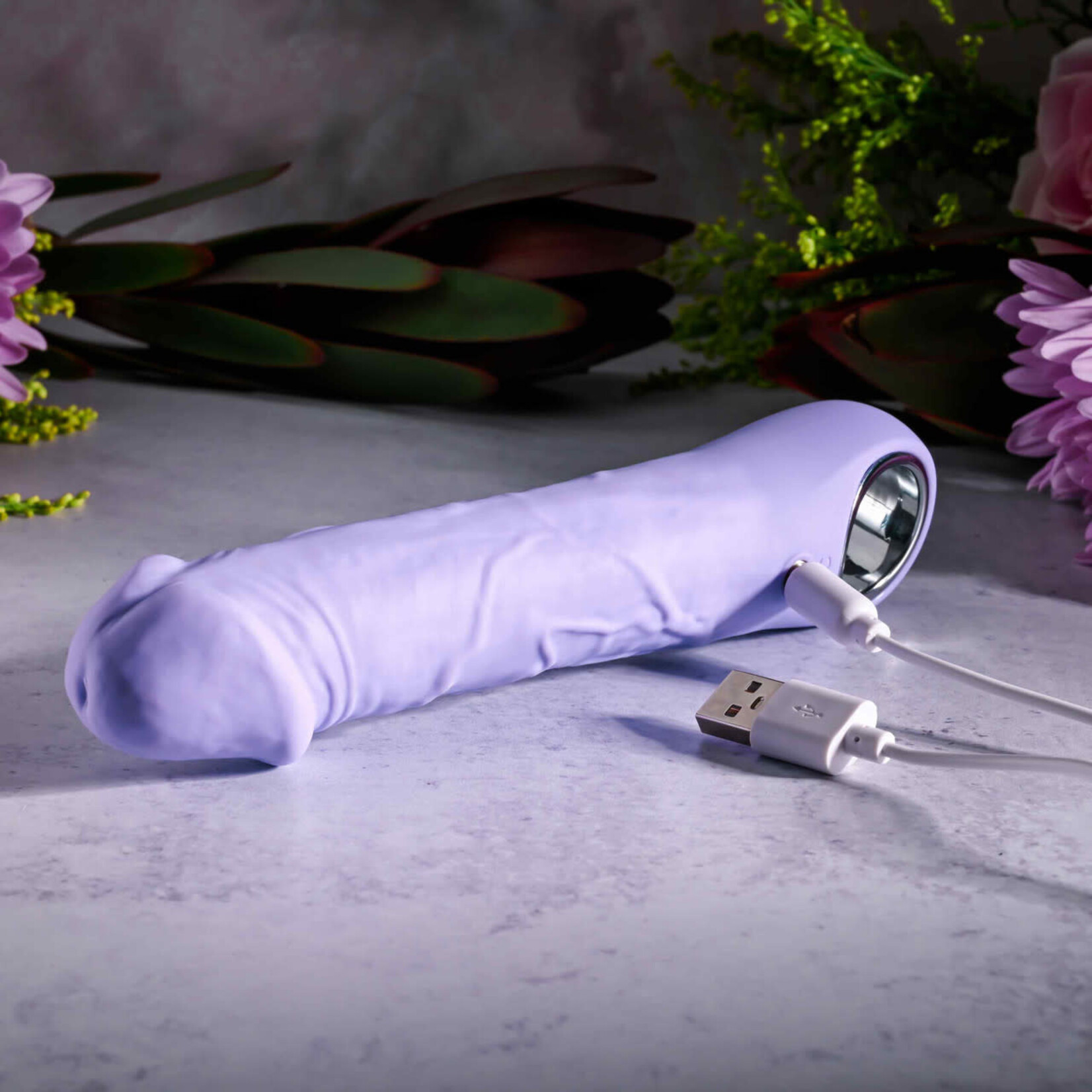 Purple Fantasy Rechargeable Silicone Vibrator - Purple