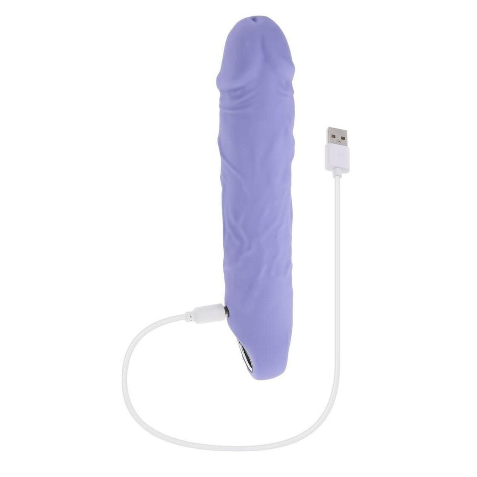 Large Purple Fantasy Rechargeable Silicone Vibrator
