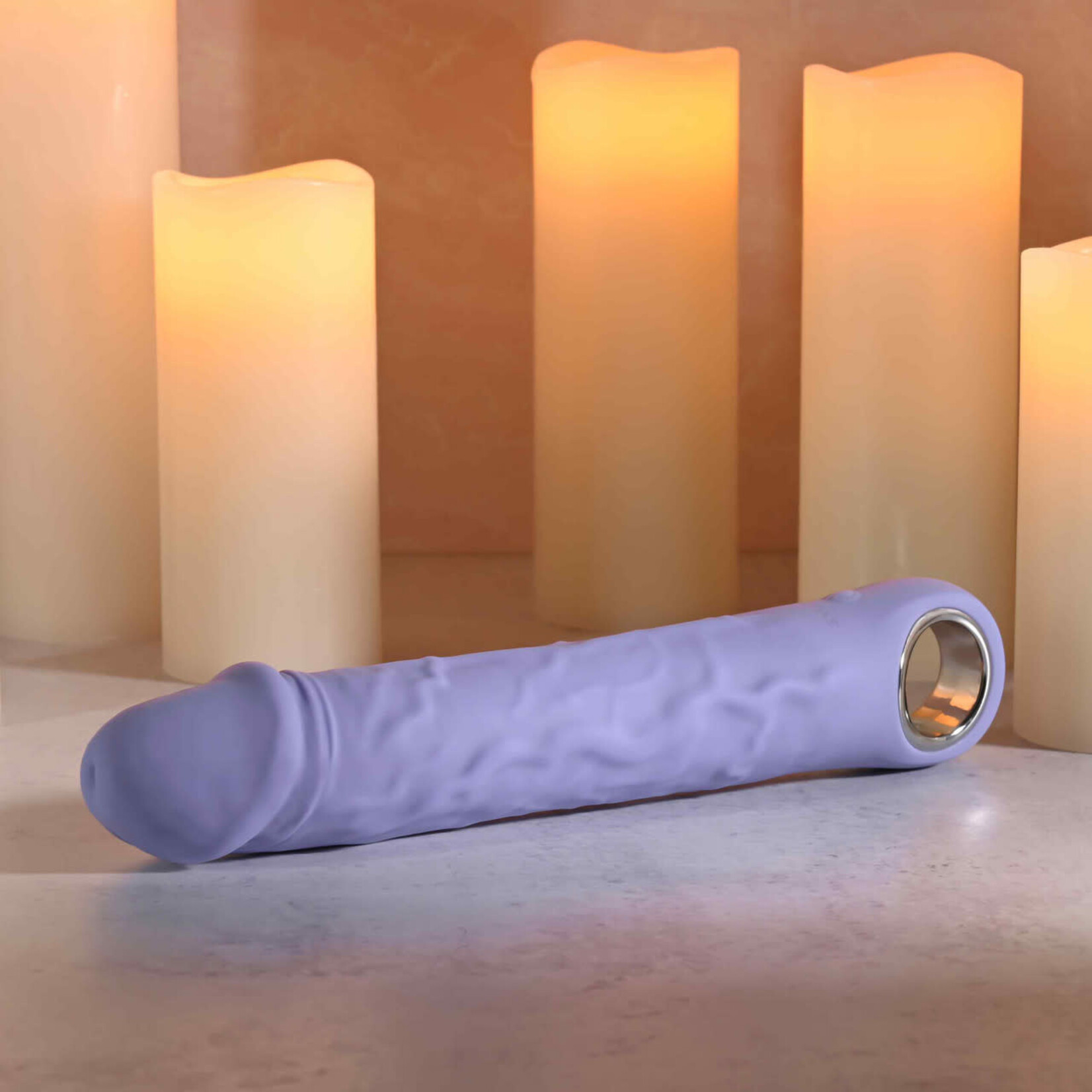 Large Purple Fantasy Rechargeable Silicone Vibrator