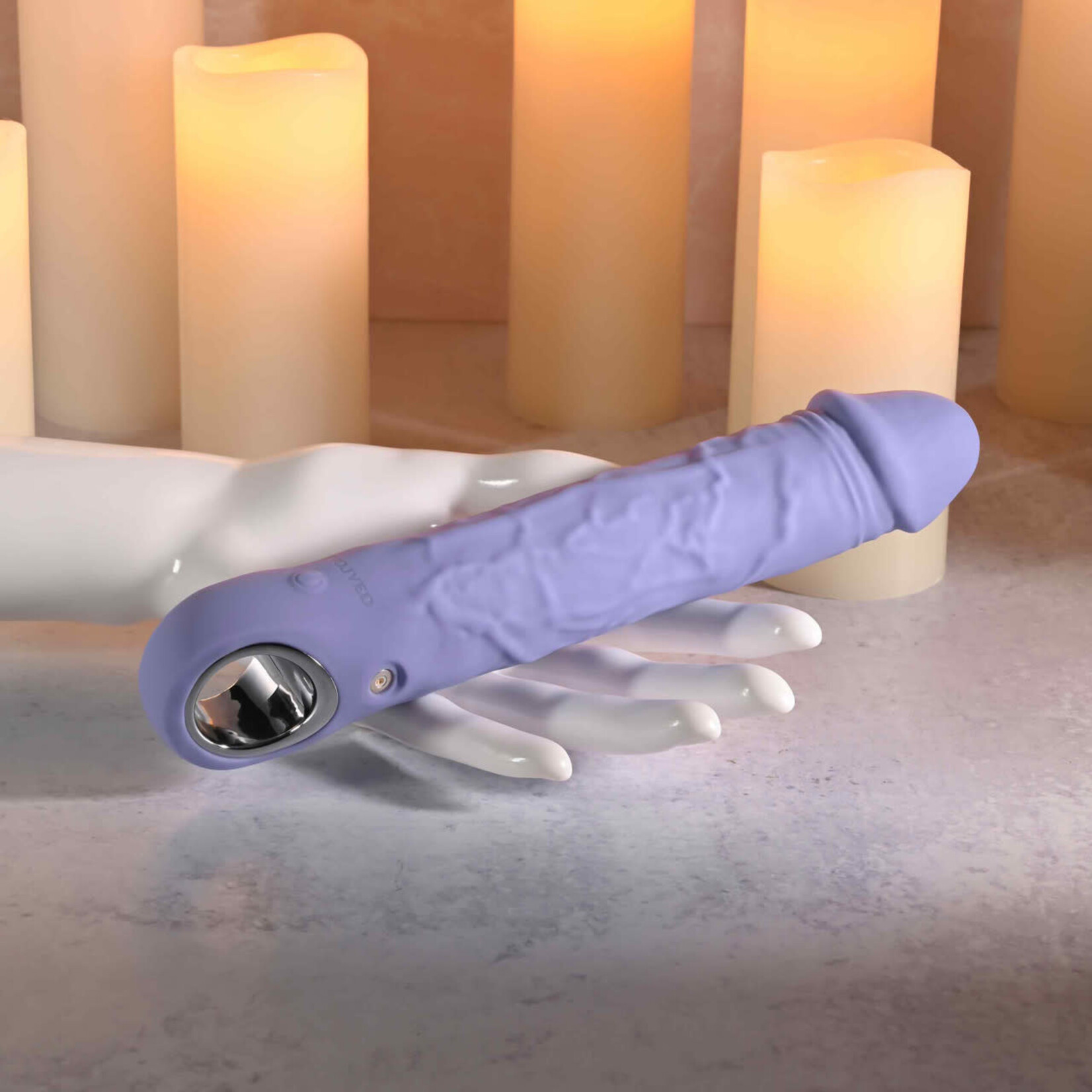 Large Purple Fantasy Rechargeable Silicone Vibrator