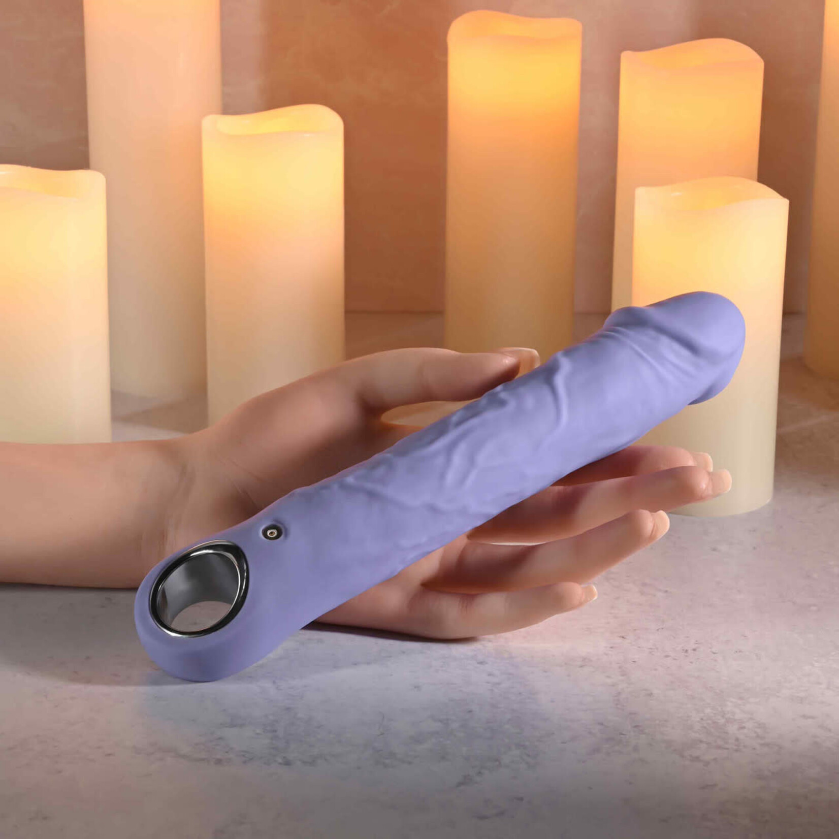 Large Purple Fantasy Rechargeable Silicone Vibrator