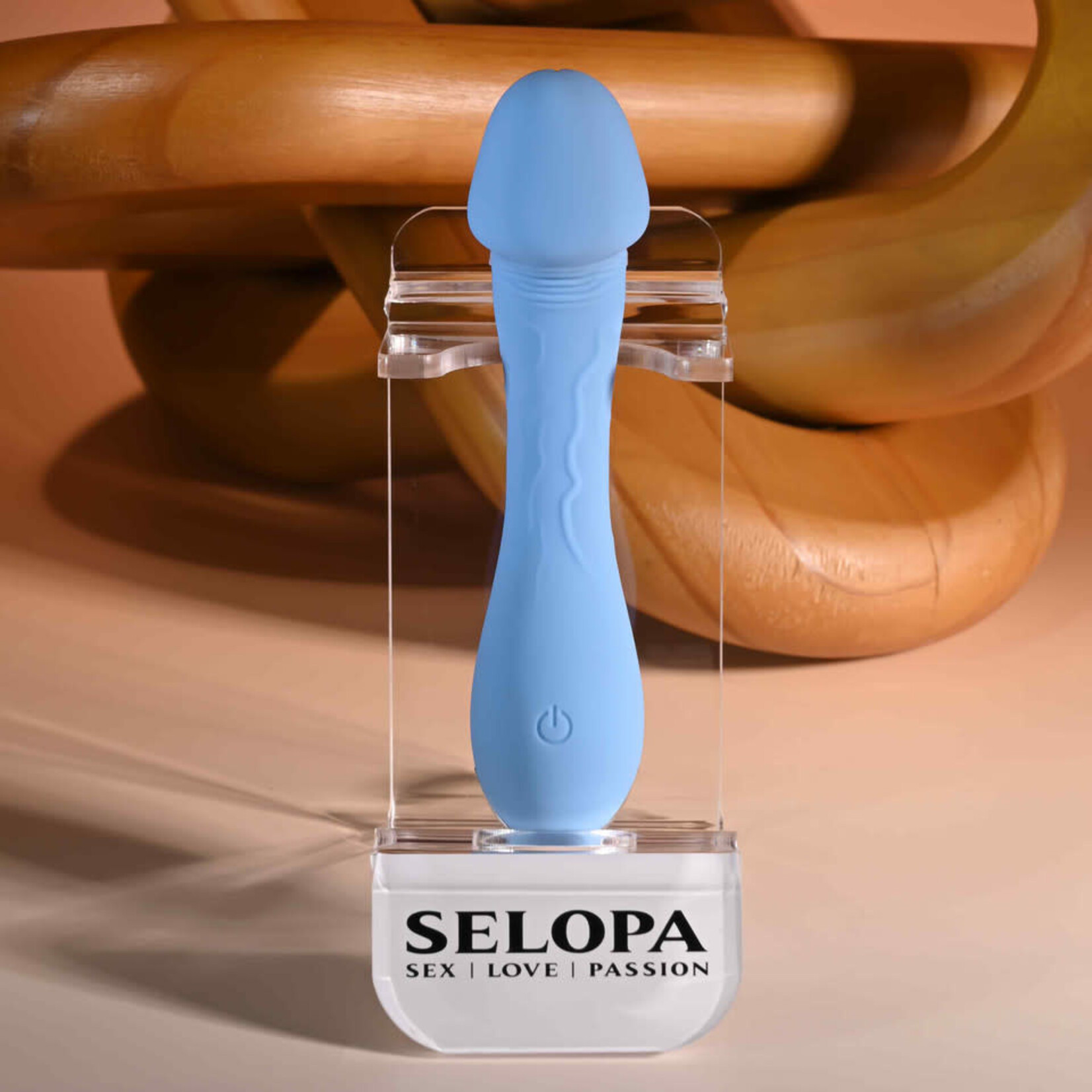 Selopa Dainty Dick Rechargeable Silicone Vibrating Dildo - Blue