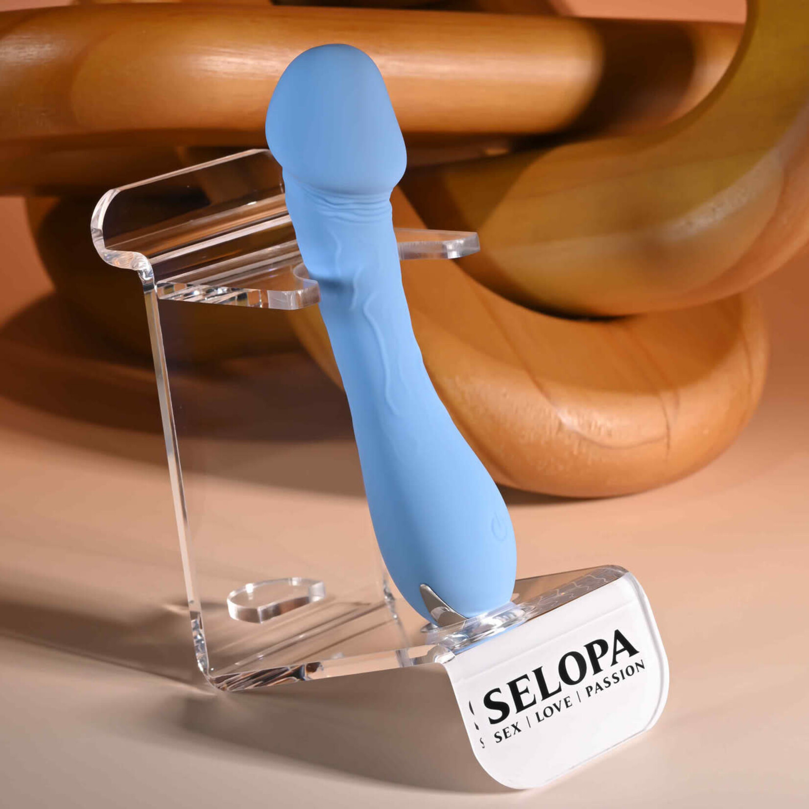 Selopa Dainty Dick Rechargeable Silicone Vibrating Dildo - Blue