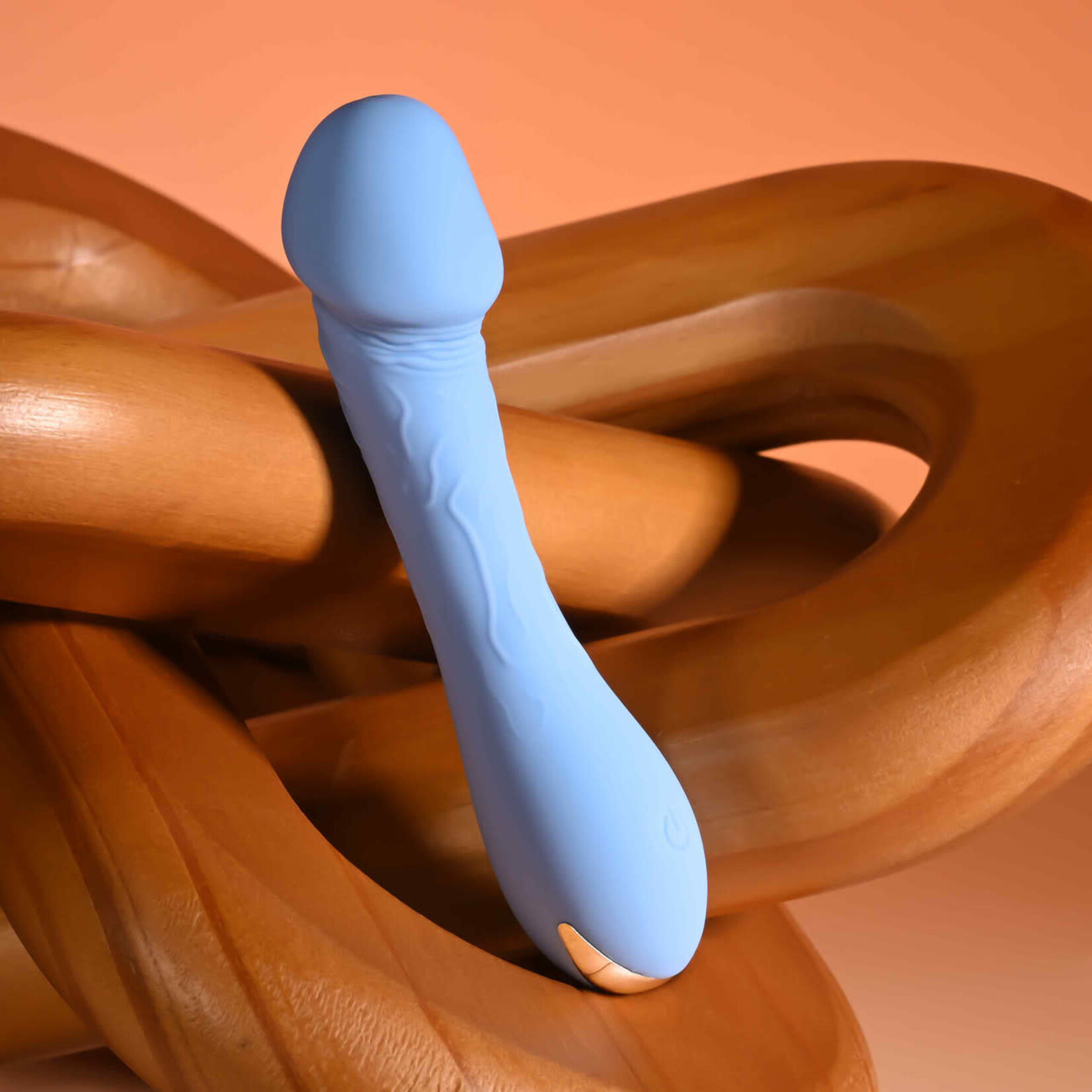 Selopa Dainty Dick Rechargeable Silicone Vibrating Dildo - Blue