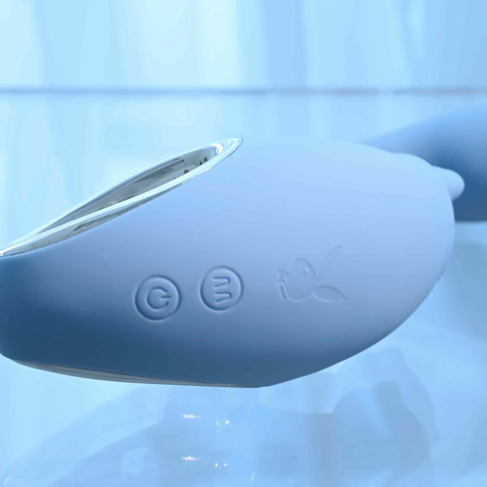 Playboy Sapphire Sky Rechargeable Silicone Rabbit Vibrator - Blue