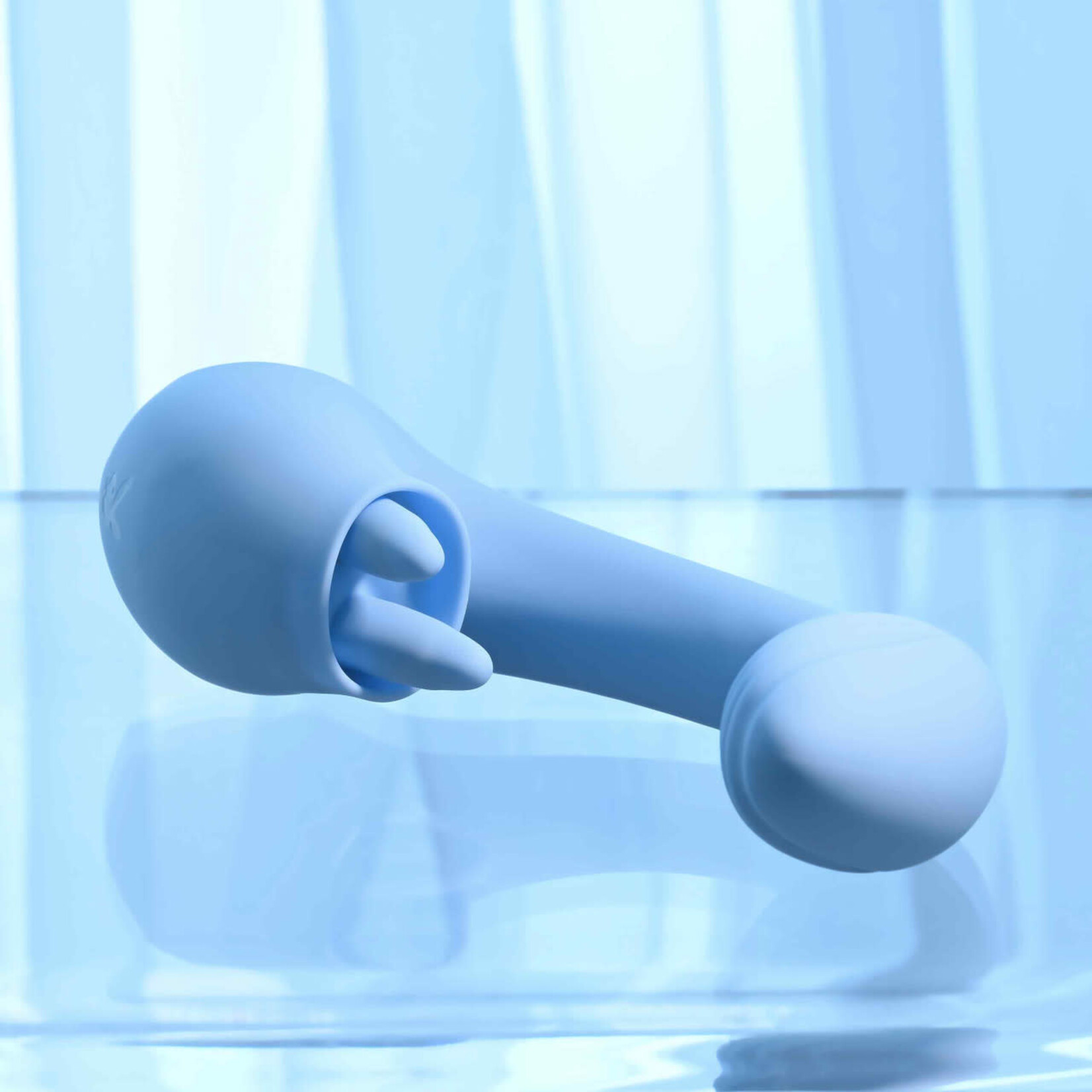 Playboy Sapphire Sky Rechargeable Silicone Rabbit Vibrator - Blue