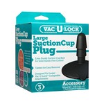 Vac U Lock Large Suction Cup Plug Accessory Black