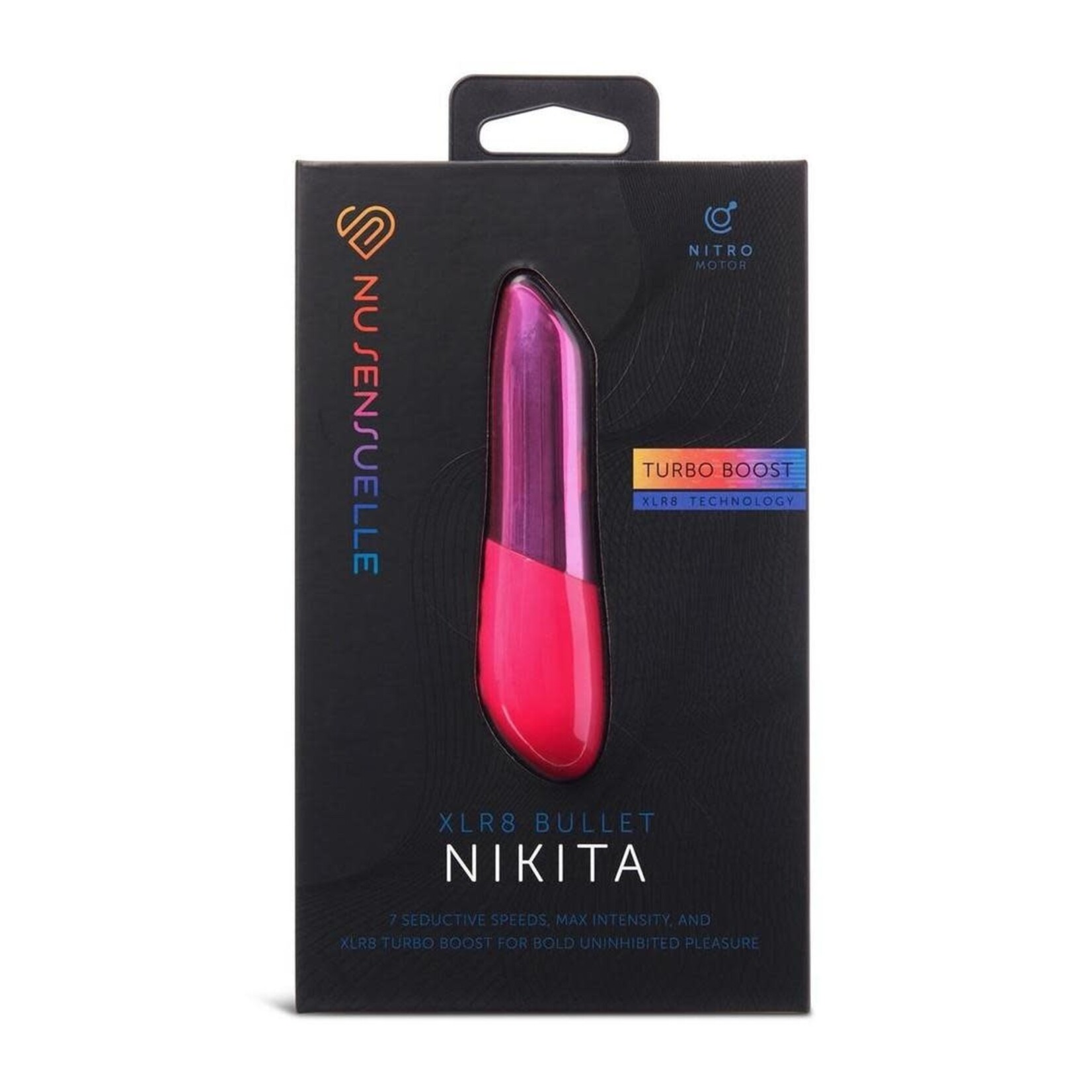 Nu Sensuelle Nikita Rechargeable Silicone Bullet with Nitro Motor - Deep Pink