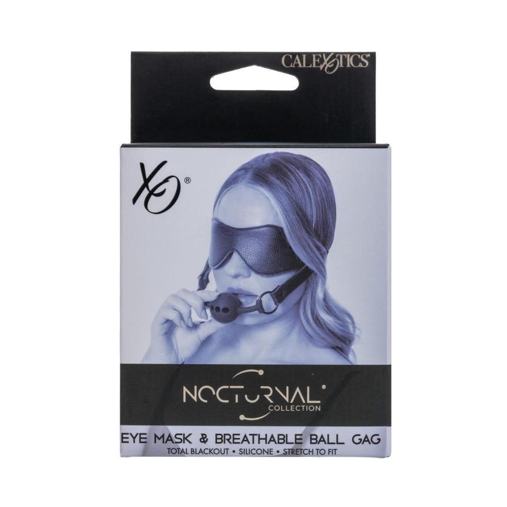 Nocturnal Collection Eye Mask & Breathable Ball Gag - Black