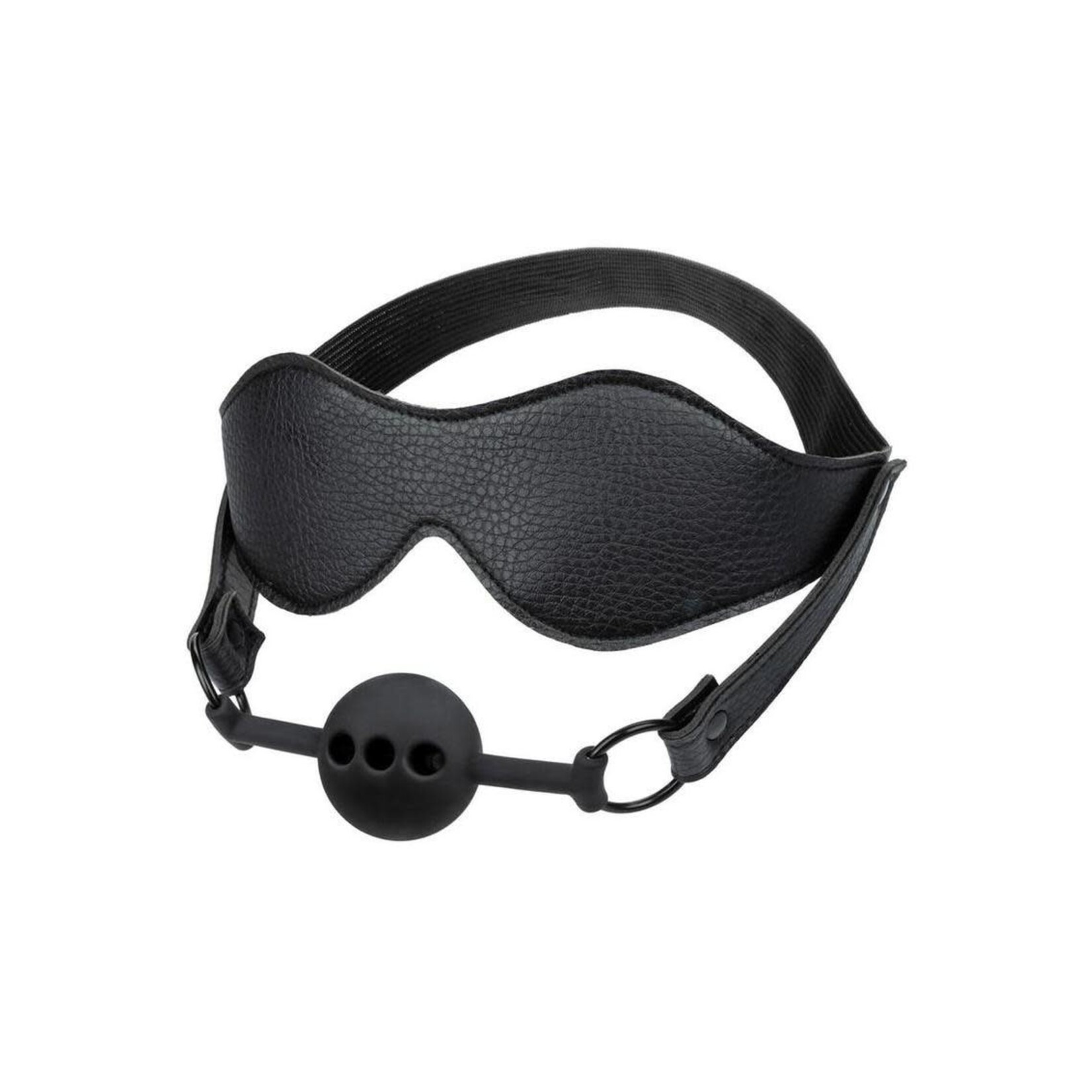 Nocturnal Collection Eye Mask & Breathable Ball Gag - Black
