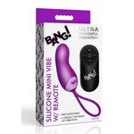 Bang Silicone Rechargeable Mini Vibrator with Remote Control - Purple