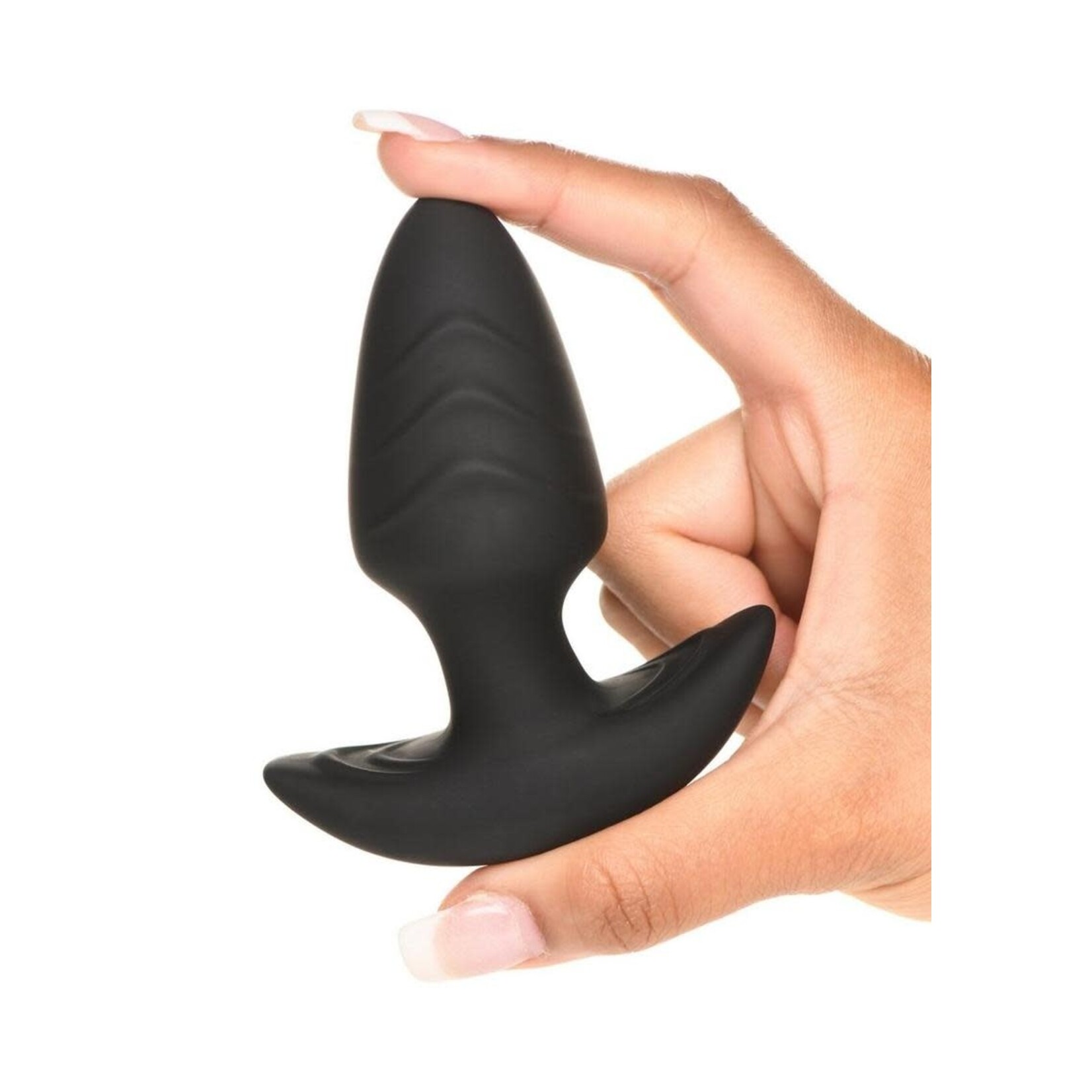 Bang! Rotating Vibrating Rechargeable Silicone Butt Plug with Remote Control - Black