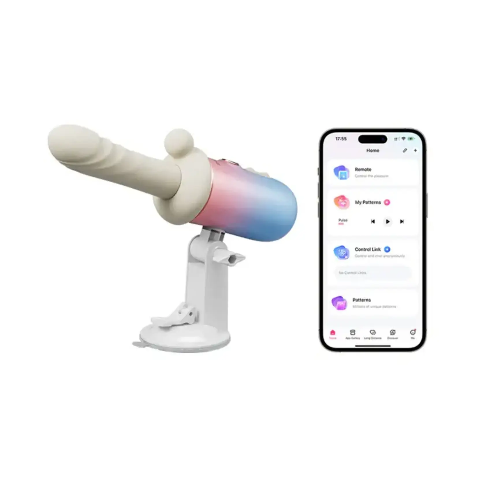 Lovense Spinel App-Controlled Portable Thrusting, Vibrating & Heating Dildo