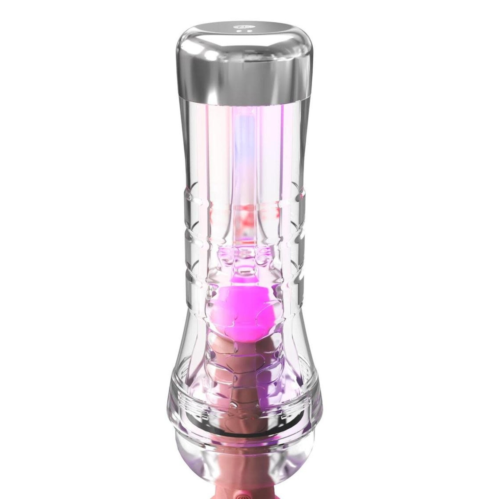 PDX Elite ViewTube XXL See-Thru EZ-Grip LED Stroker - Clear