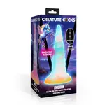 Creature Cocks Unicorn Glow-in-the-Dark Vibrating Rechargeable Silicone Dildo - Multicolor