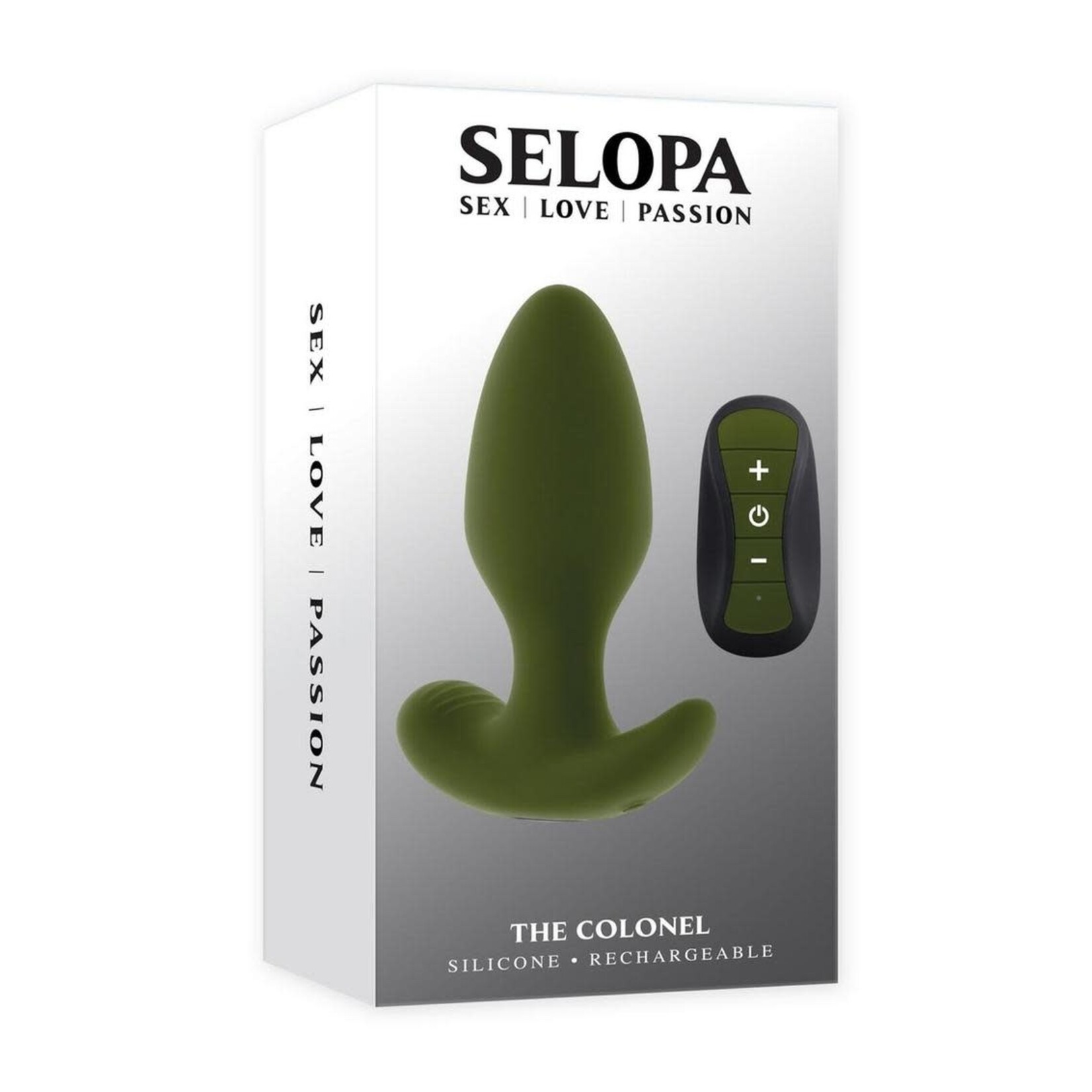Selopa The Colonel Rechargeable Silicone Anal Plug - Green