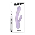 Playboy Bumping Bunny Rechargeable Silicone Rabbit Vibrator - Pink