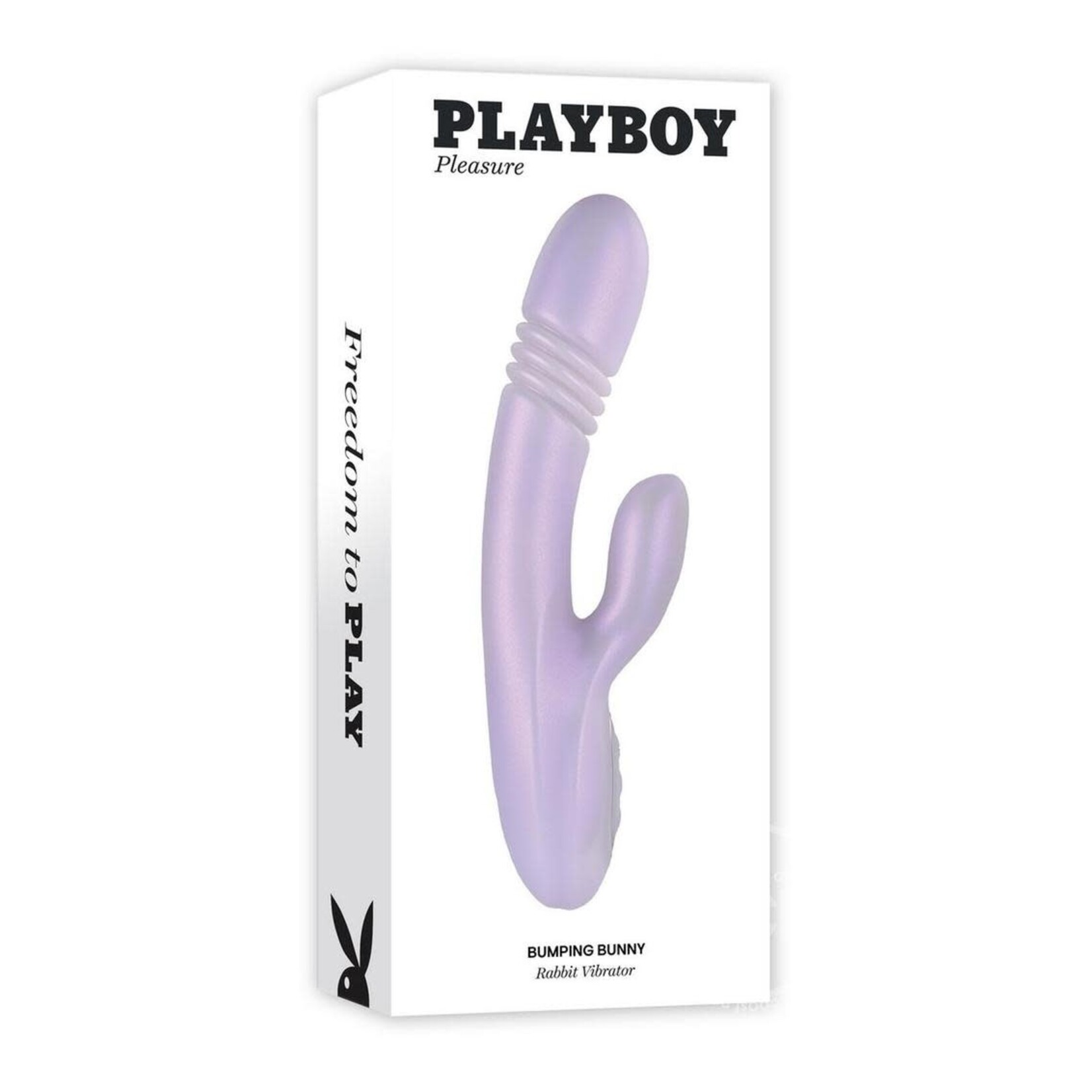 Playboy Bumping Bunny Rechargeable Silicone Rabbit Vibrator - Pink