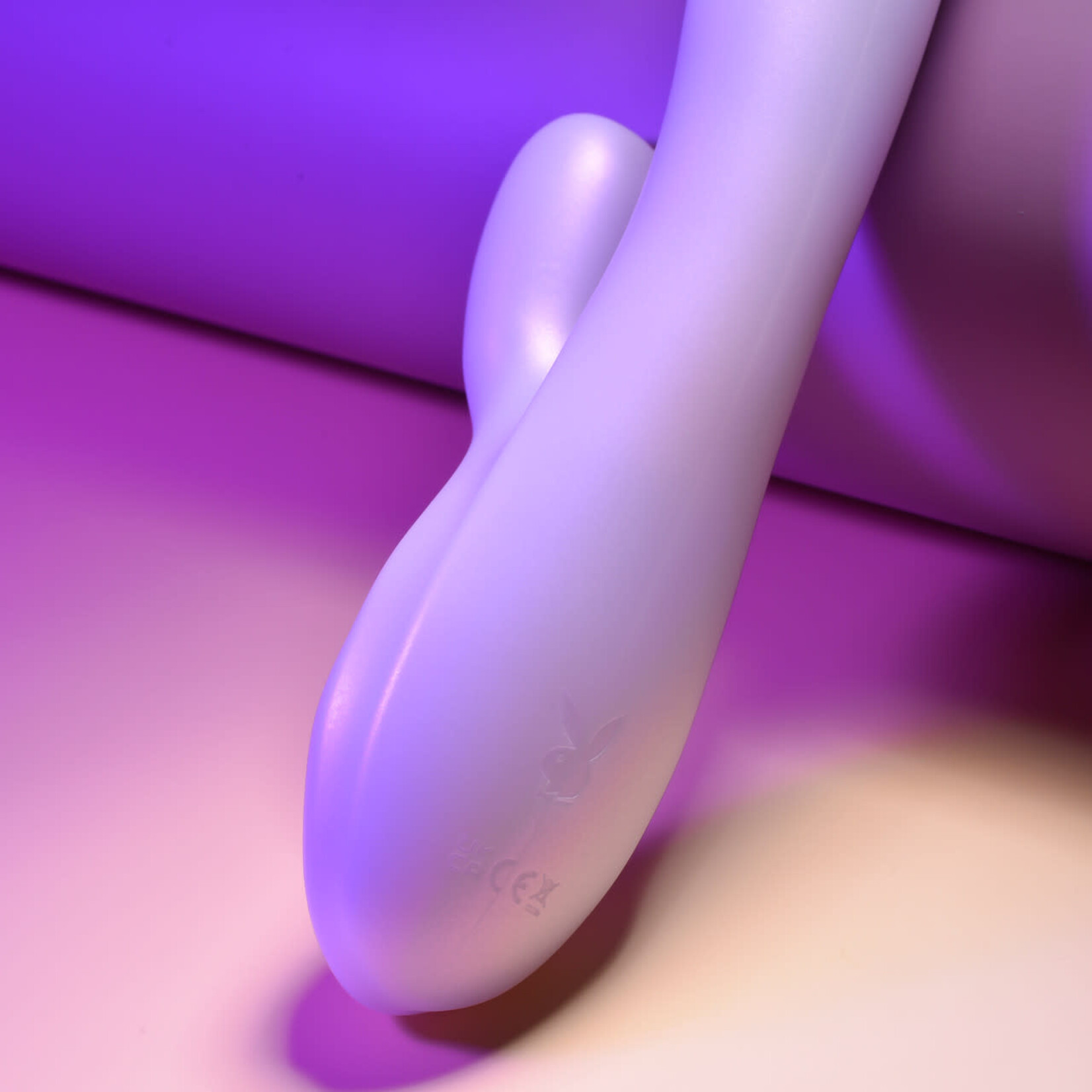 Playboy Bumping Bunny Rechargeable Silicone Rabbit Vibrator - Pink