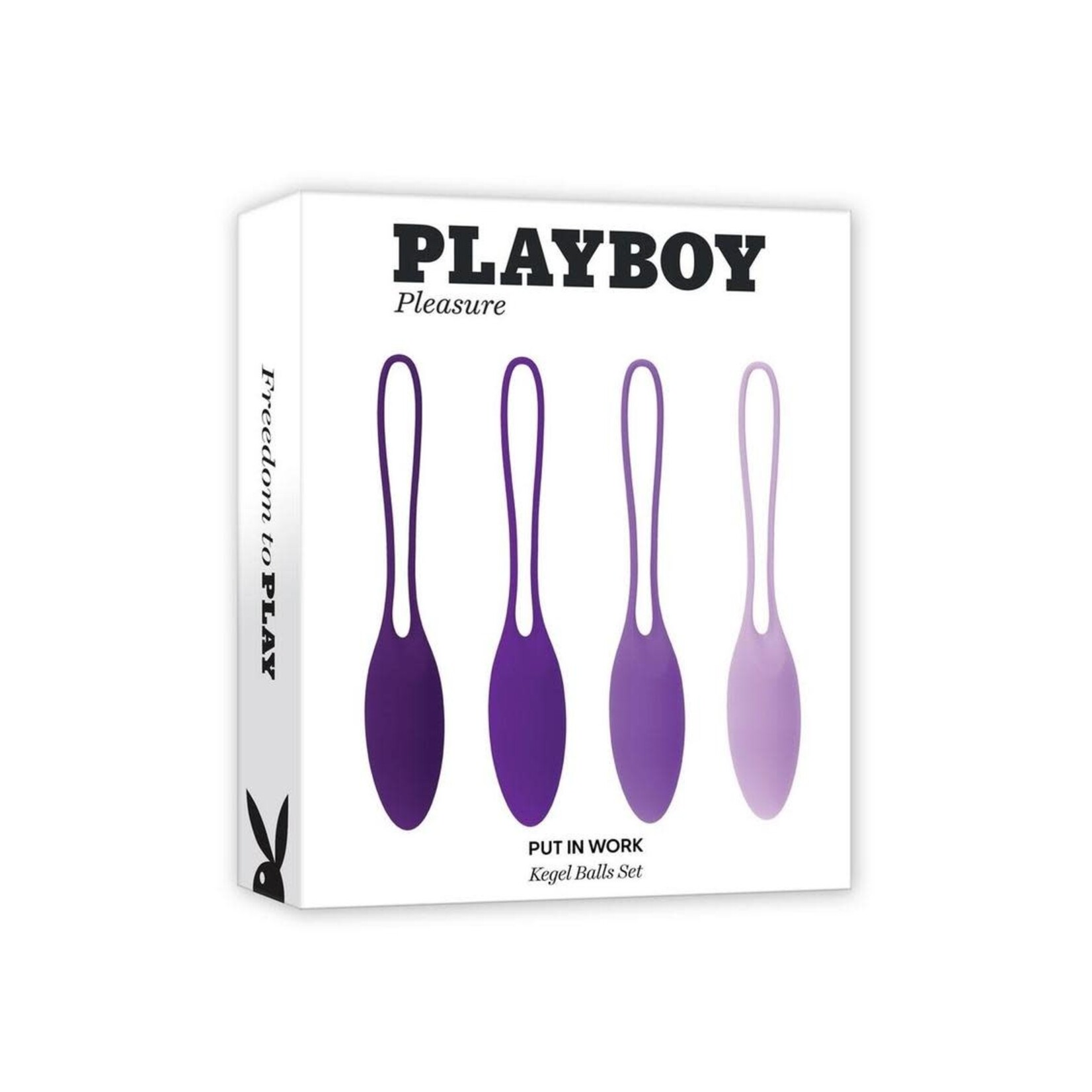 Playboy Put in Work Silicone Kegel Ball Set (4 Piece) - Purple