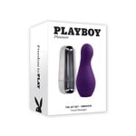 Playboy The Jet Set Rechargeable Silicone Clitoral Stimulating Mini Vibrator - Silver/Purple