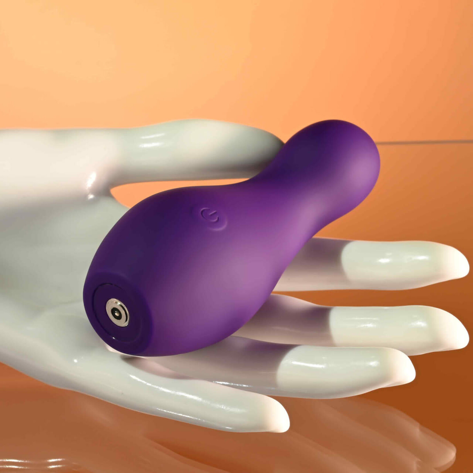 Playboy The Jet Set Rechargeable Silicone Clitoral Stimulating Mini Vibrator - Silver/Purple