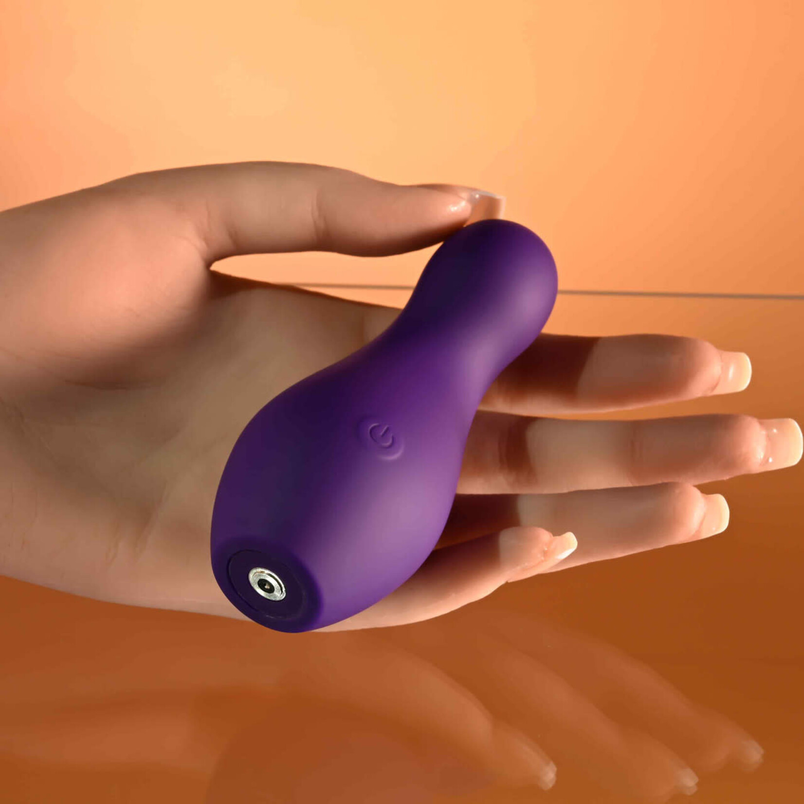 Playboy The Jet Set Rechargeable Silicone Clitoral Stimulating Mini Vibrator - Silver/Purple