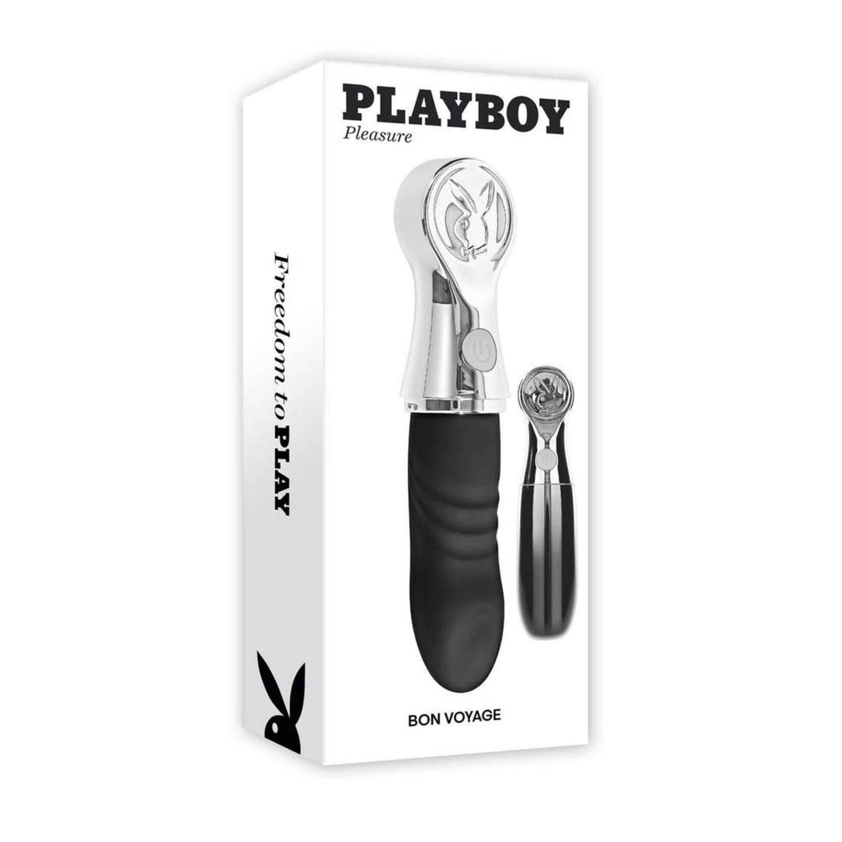 Playboy Bon Voyage Rechargeable Silicone Vibrator - Gray