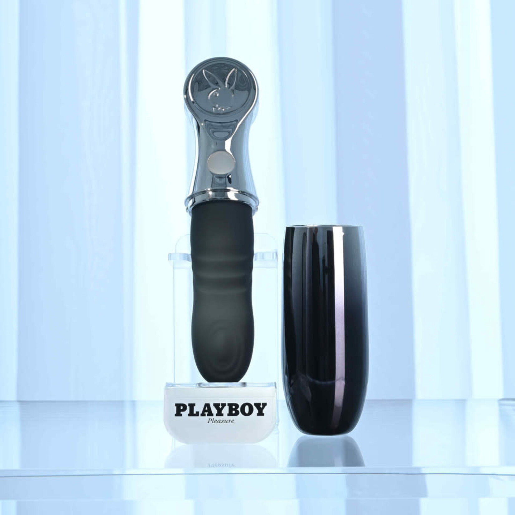 Playboy Bon Voyage Rechargeable Silicone Vibrator - Gray