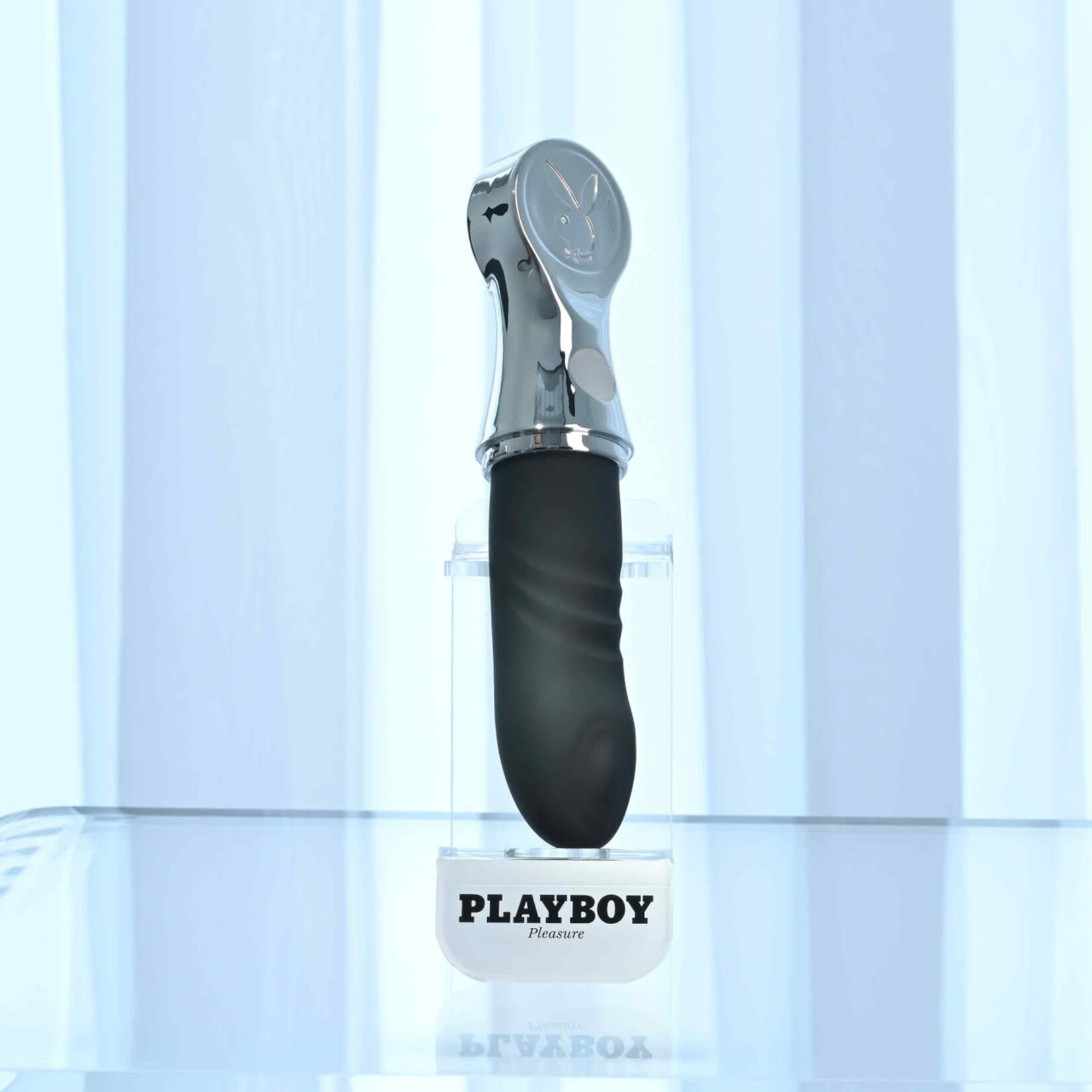 Playboy Bon Voyage Rechargeable Silicone Vibrator - Gray