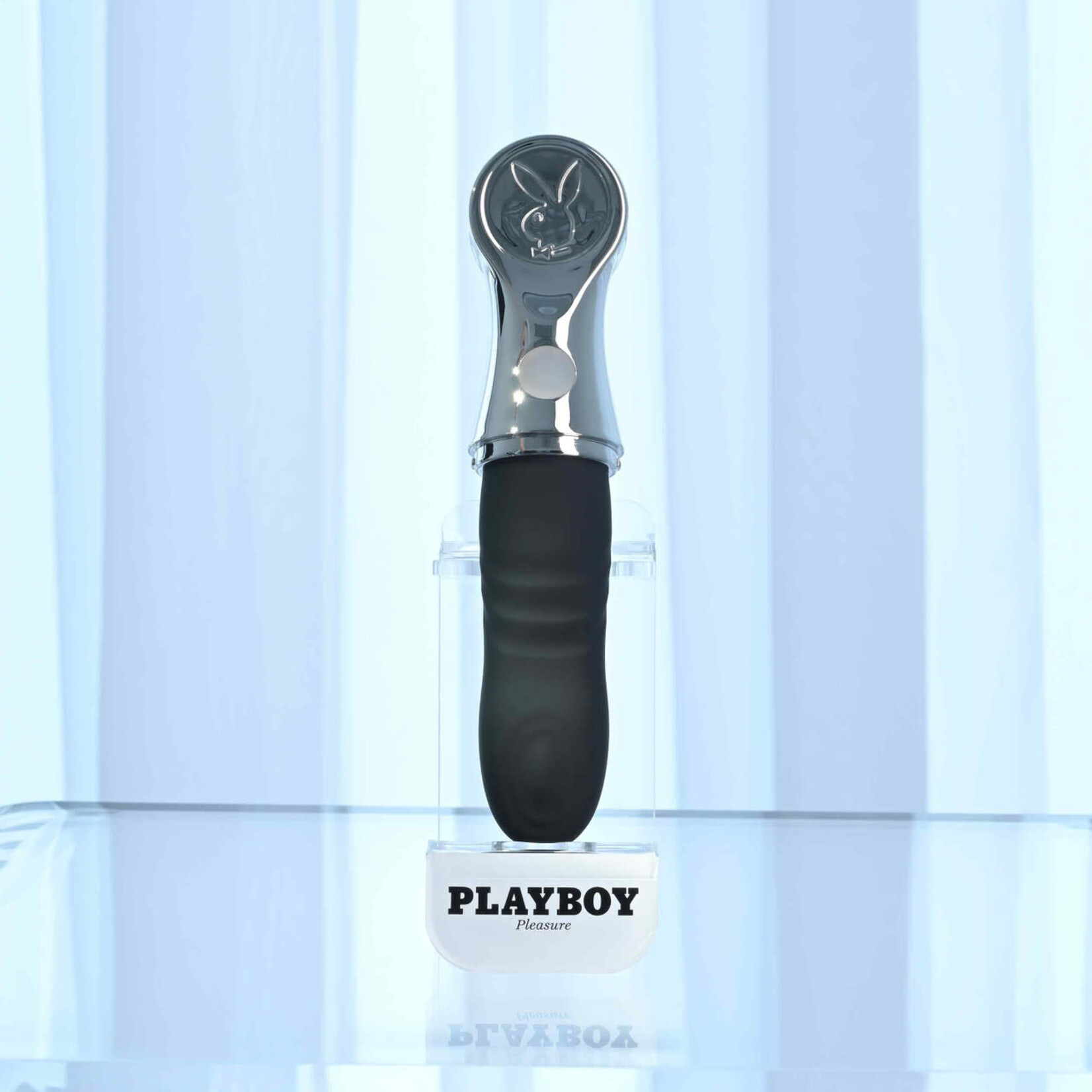 Playboy Bon Voyage Rechargeable Silicone Vibrator - Gray