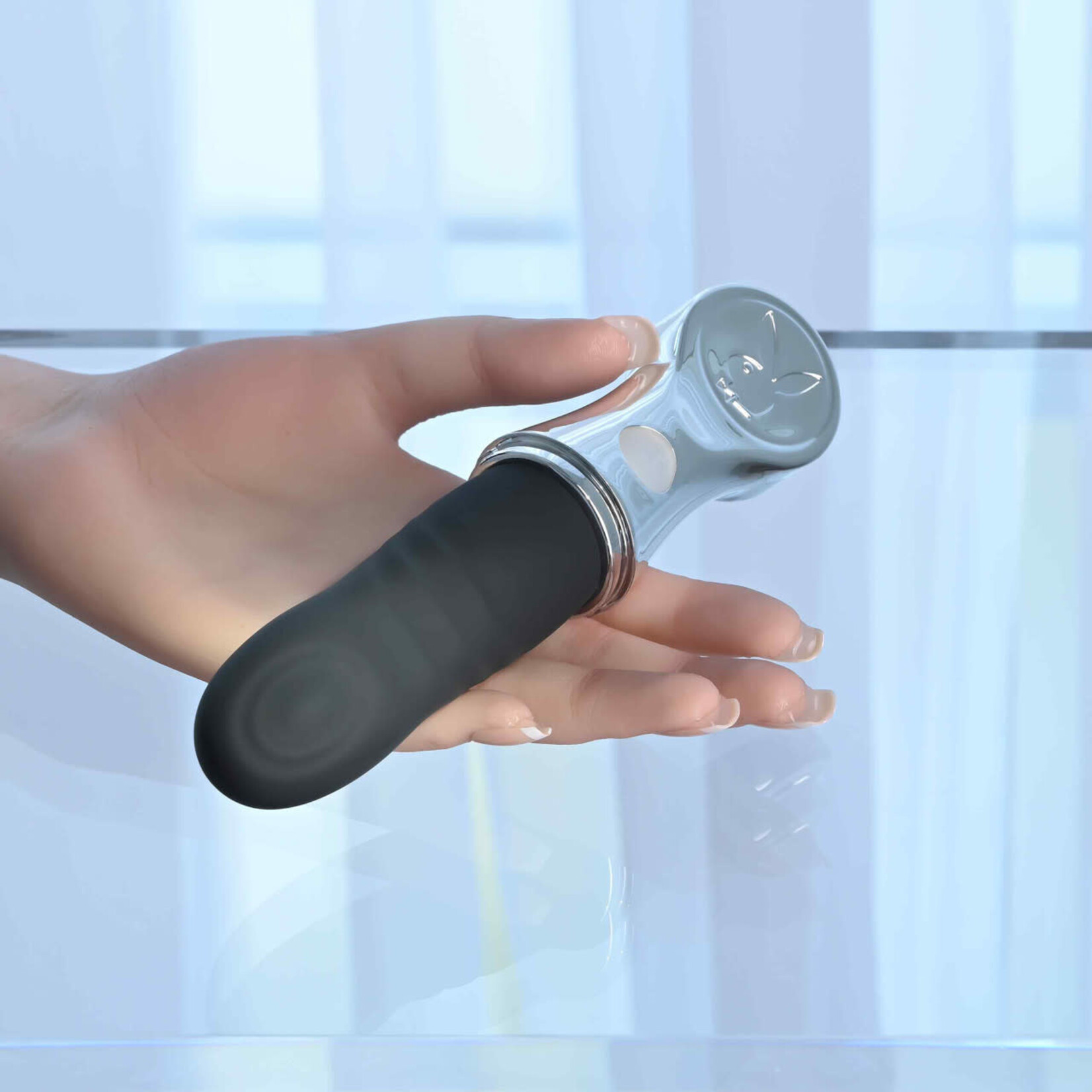 Playboy Bon Voyage Rechargeable Silicone Vibrator - Gray