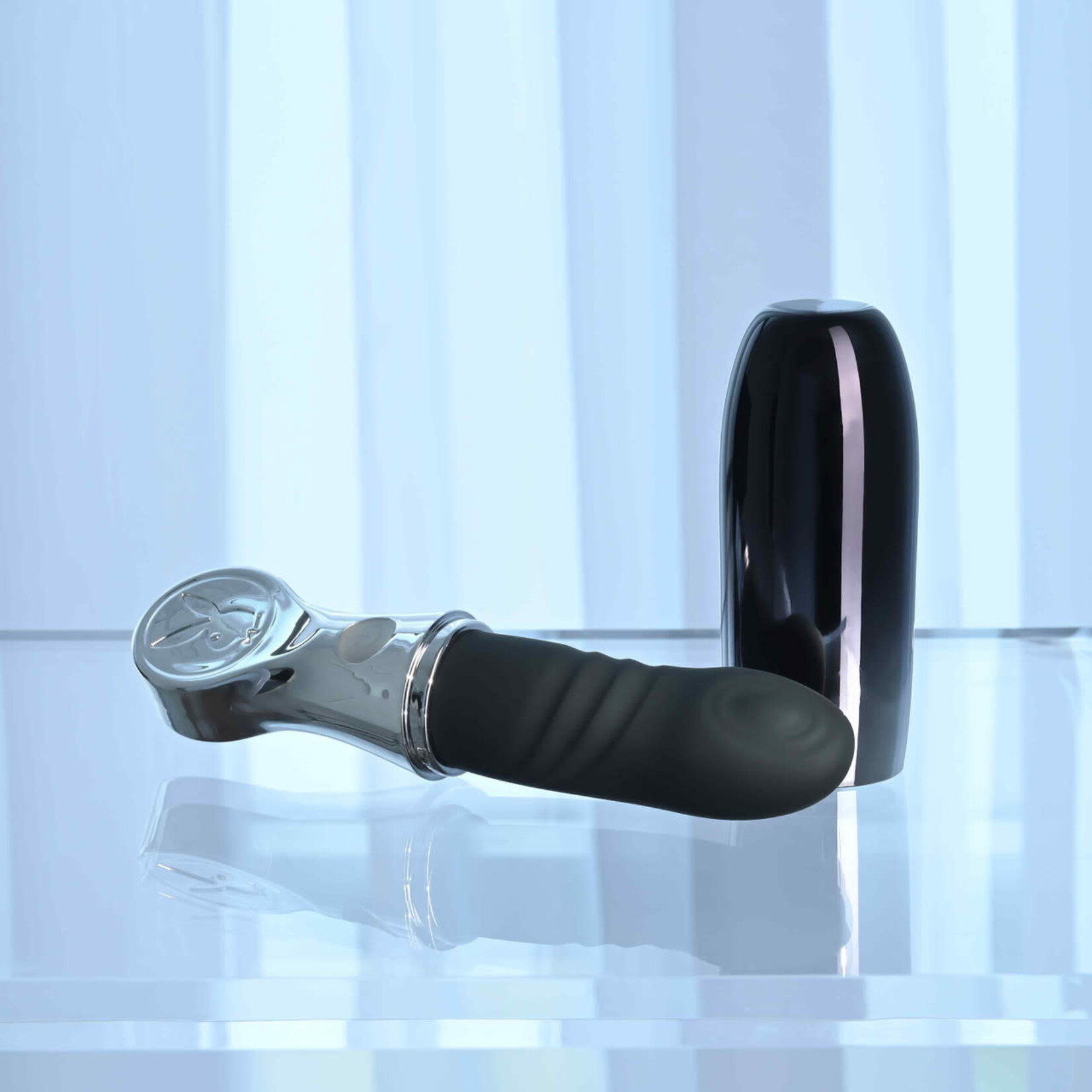 Playboy Bon Voyage Rechargeable Silicone Vibrator - Gray