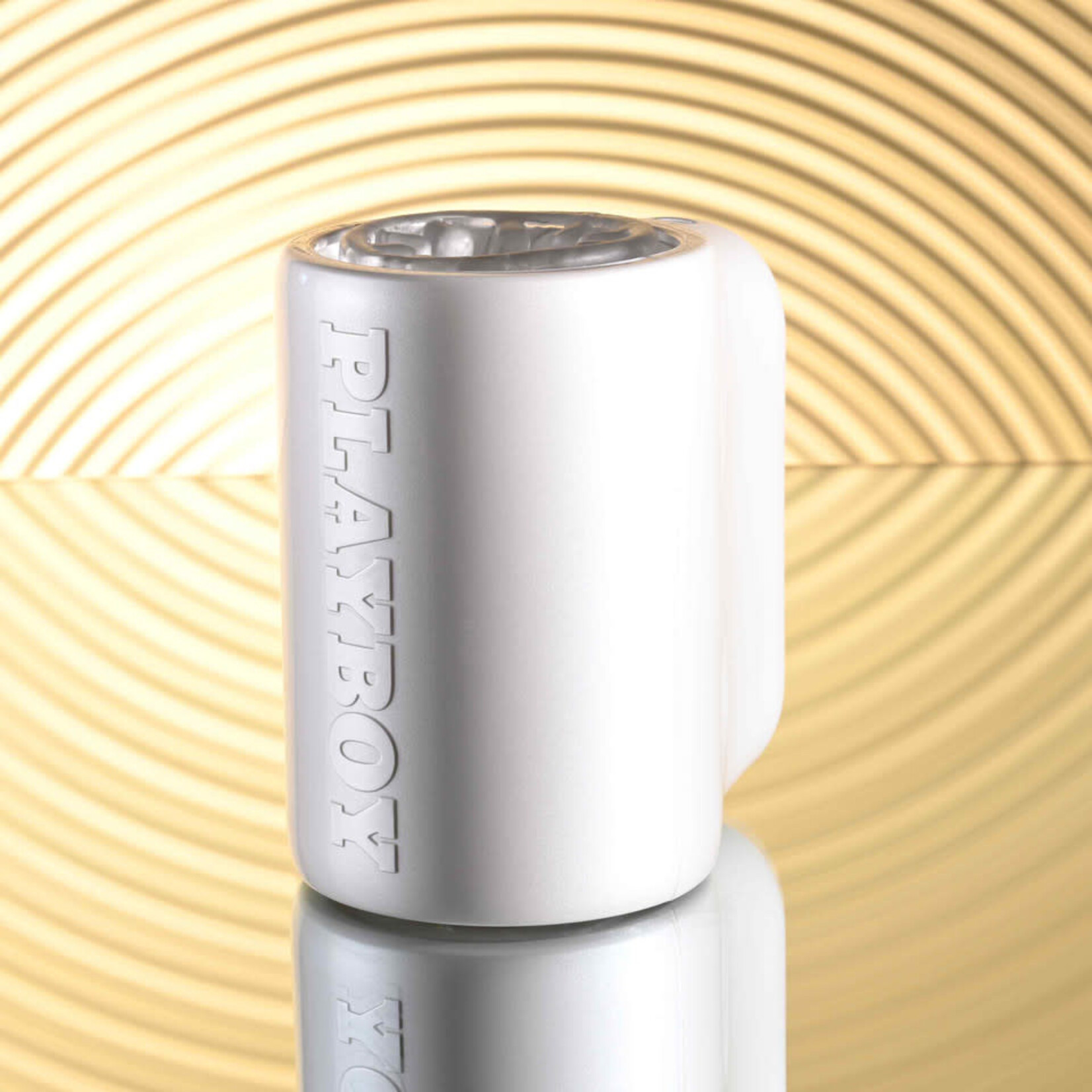 Playboy Spin Doctor Rechargeable Dual End Masturbator - White/Clear