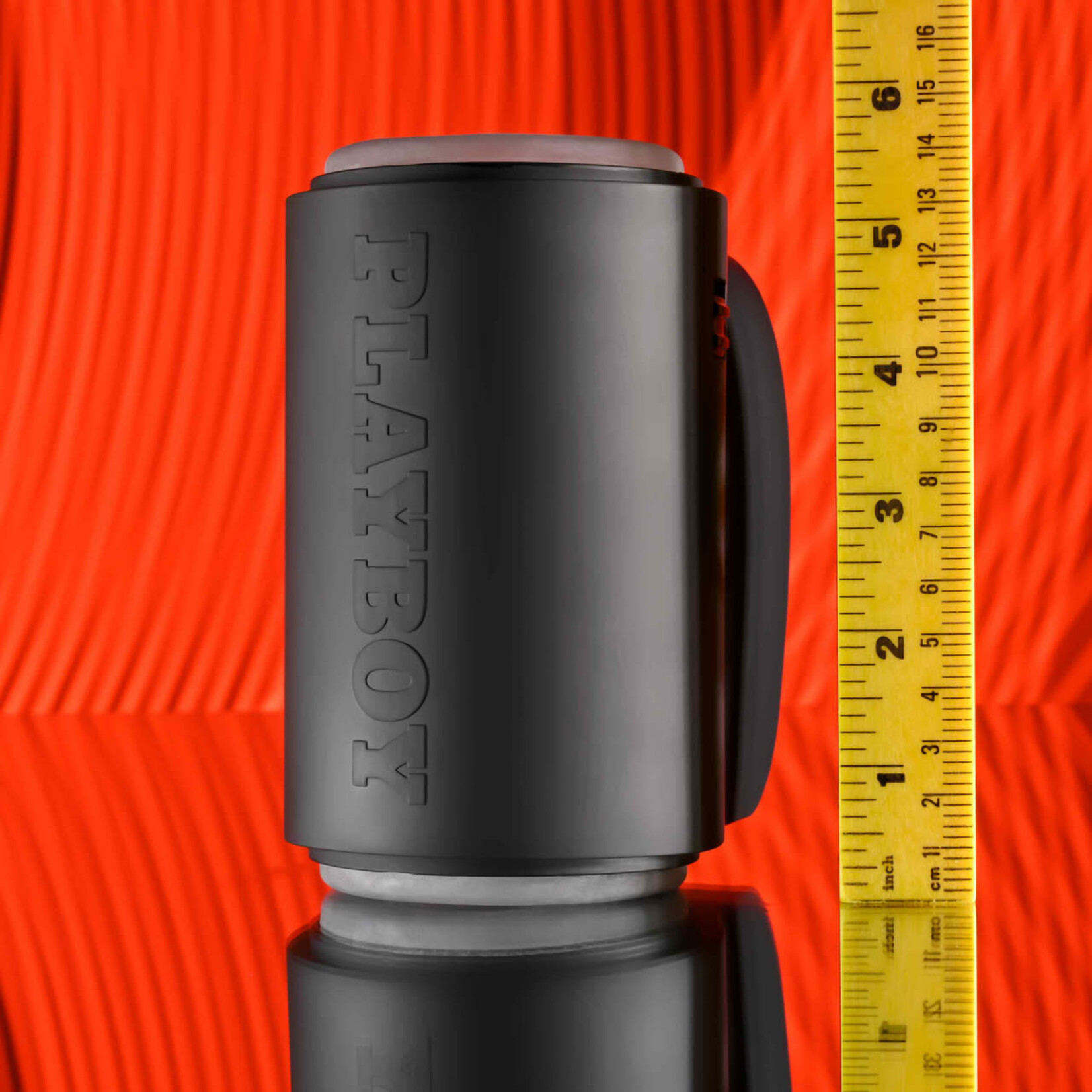 Playboy Come Along Dual End Rechargeable Masturbator - Black/Clear