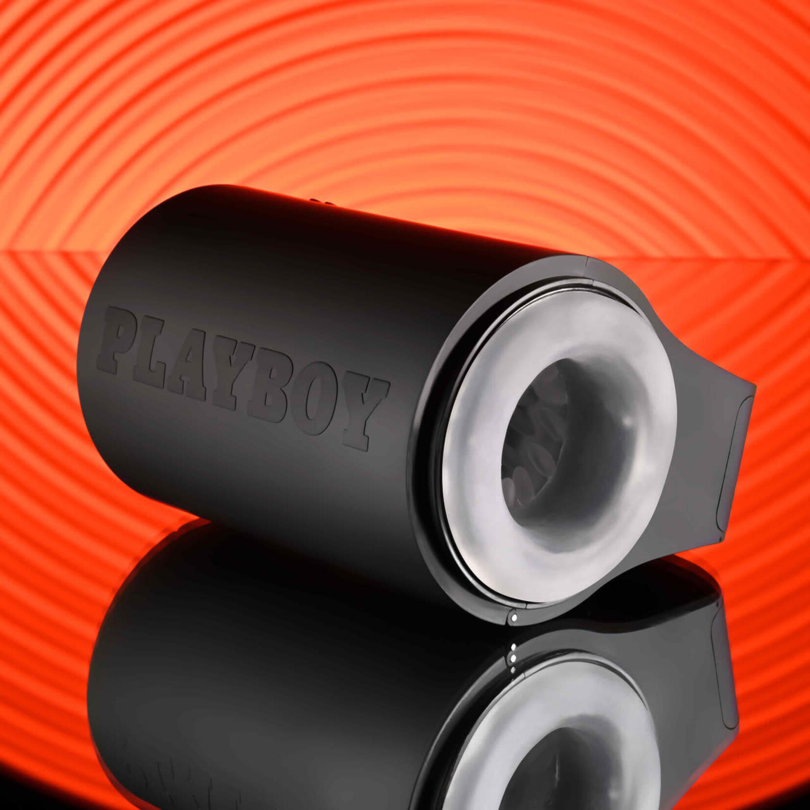 Playboy Come Along Dual End Rechargeable Masturbator - Black/Clear