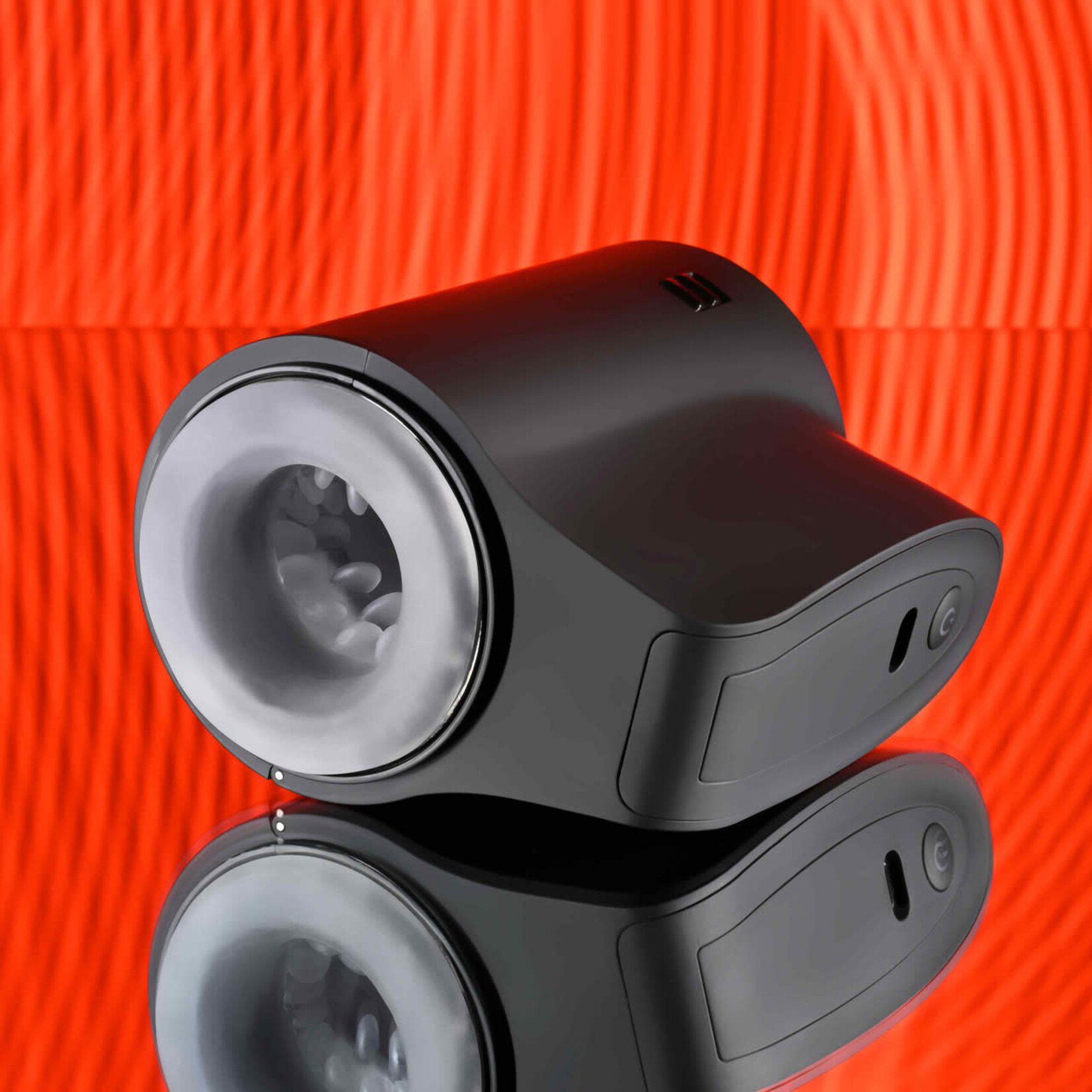 Playboy Come Along Dual End Rechargeable Masturbator - Black/Clear