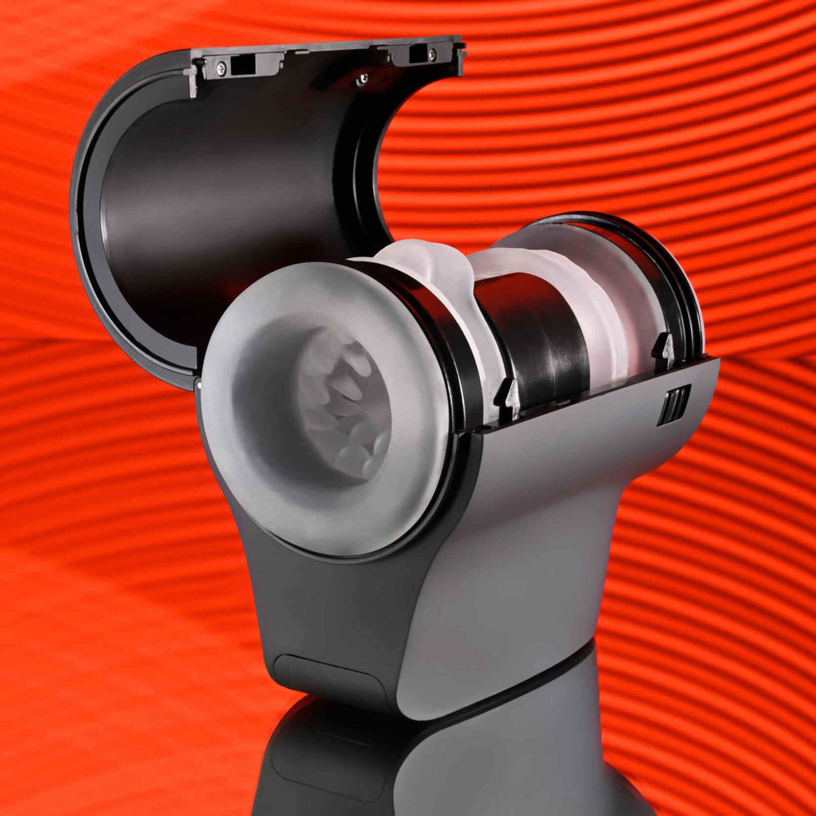 Playboy Come Along Dual End Rechargeable Masturbator - Black/Clear