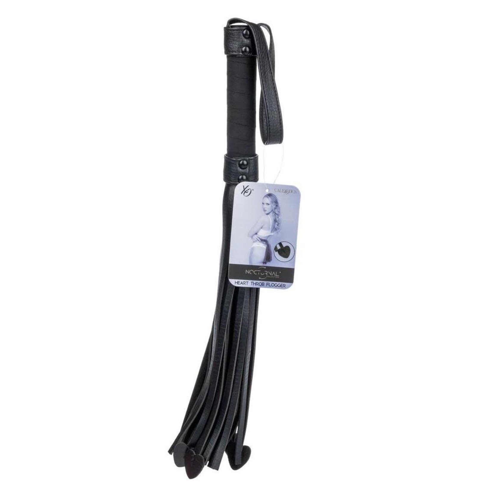 Nocturnal Collection Heart Throb Flogger - Black