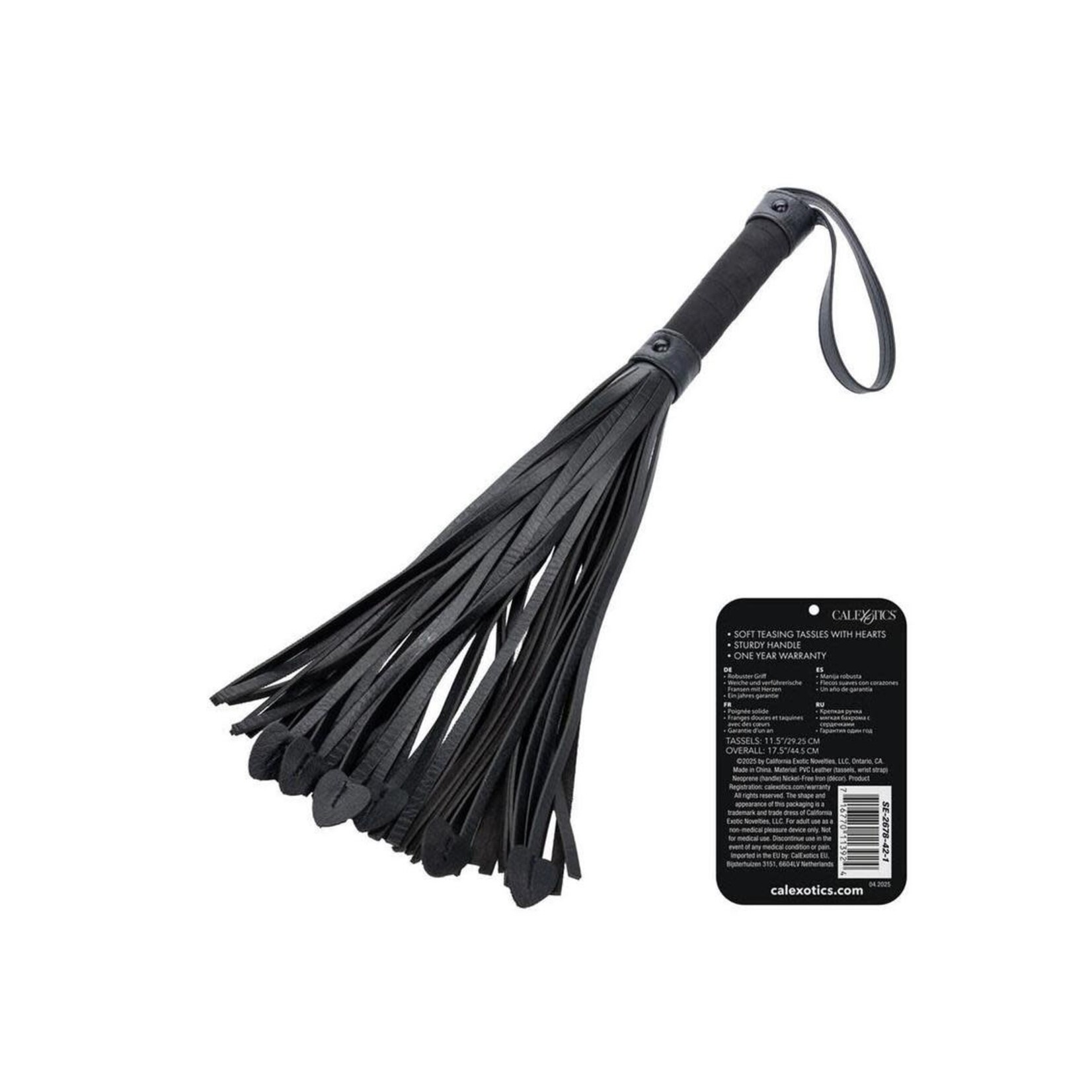 Nocturnal Collection Heart Throb Flogger - Black