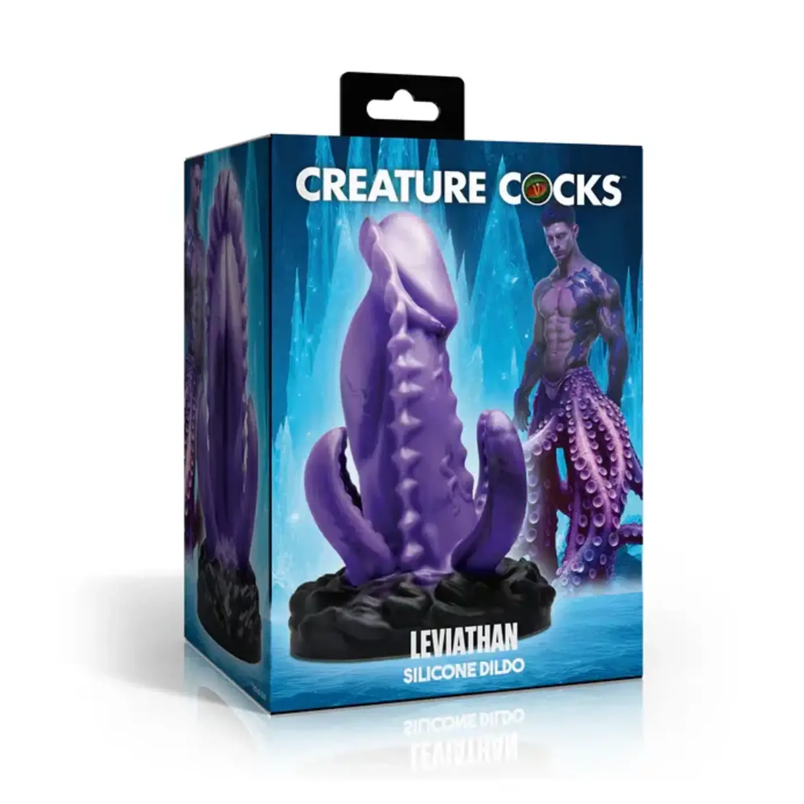 Creature Cocks Leviathan Silicone Dildo - Purple/Black