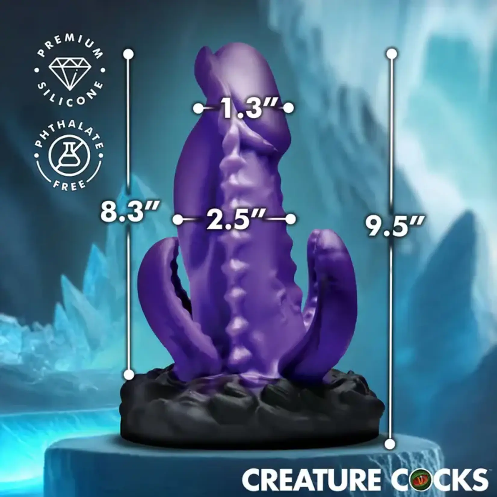 Creature Cocks Leviathan Silicone Dildo - Purple/Black