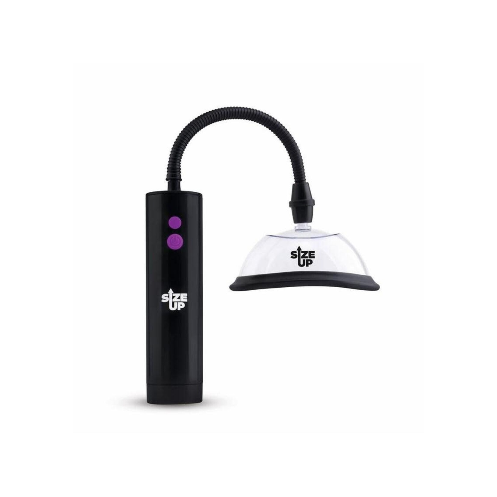 Size Up Rechargeable Pussy Pump Two Chambers - Black/Clear