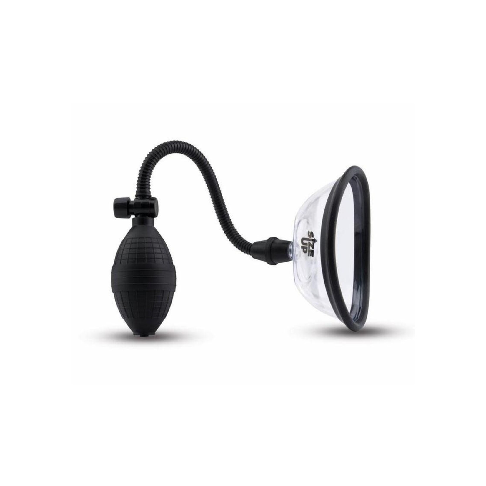 Size Up Classic Pussy Pump with Two Chambers - Black/Clear