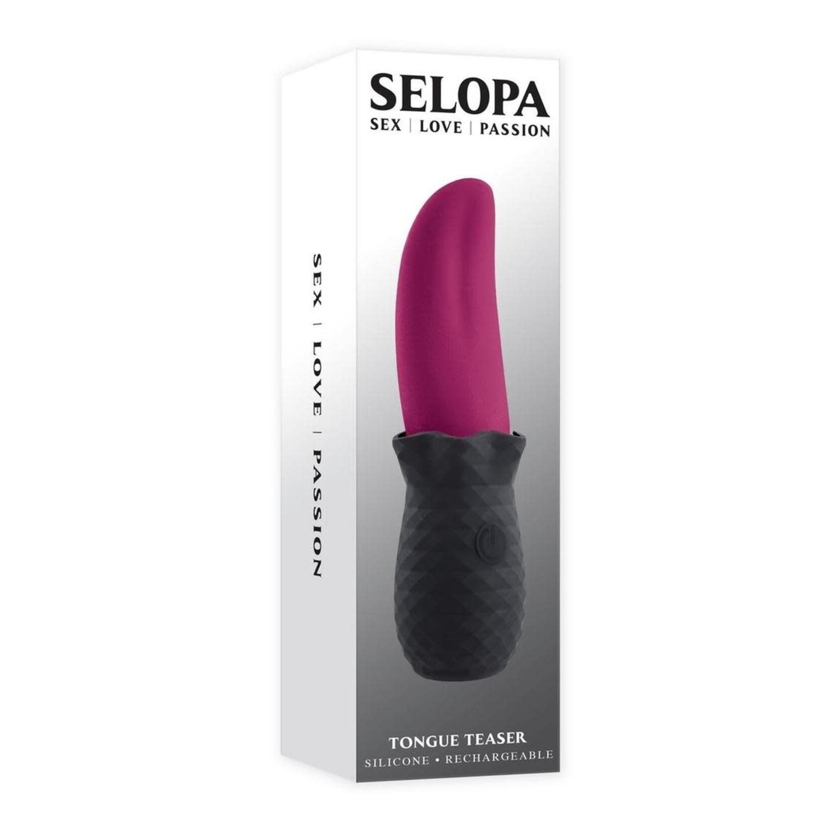 Selopas Tongue Teaser Rechargeable Silicone Clitoral Stimulator - Black