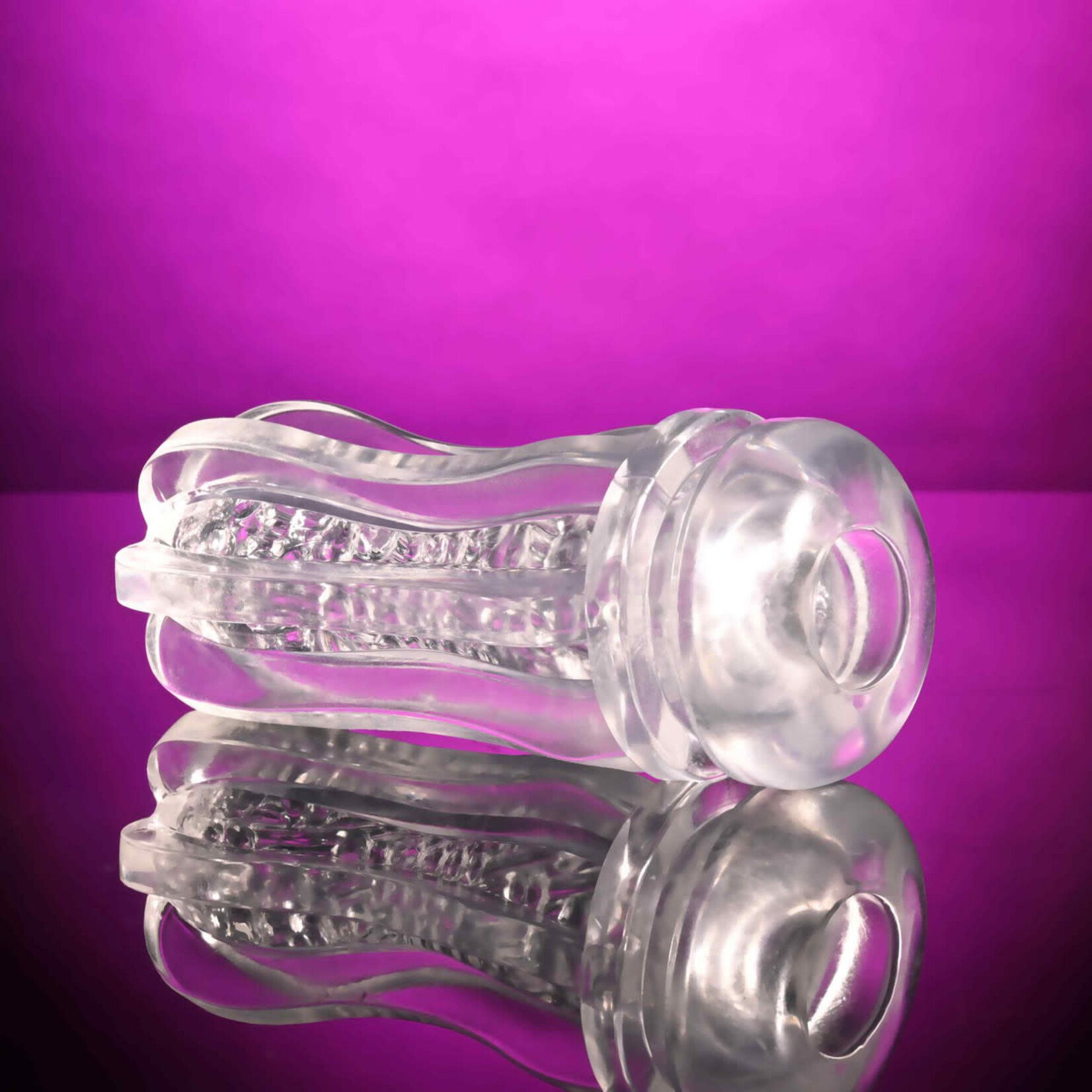 Selopa Stroke of Luck Masturbator with Vibrating C-Ring - Clear