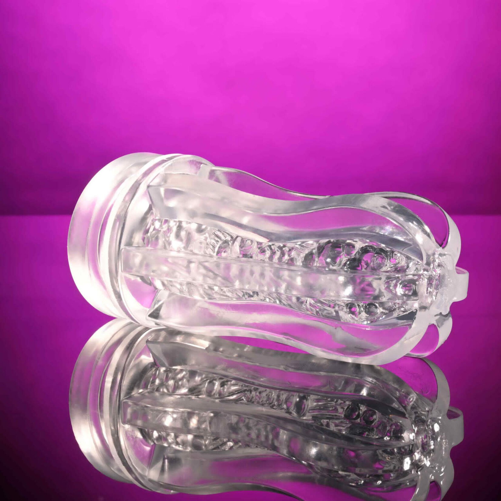 Selopa Stroke of Luck Masturbator with Vibrating C-Ring - Clear