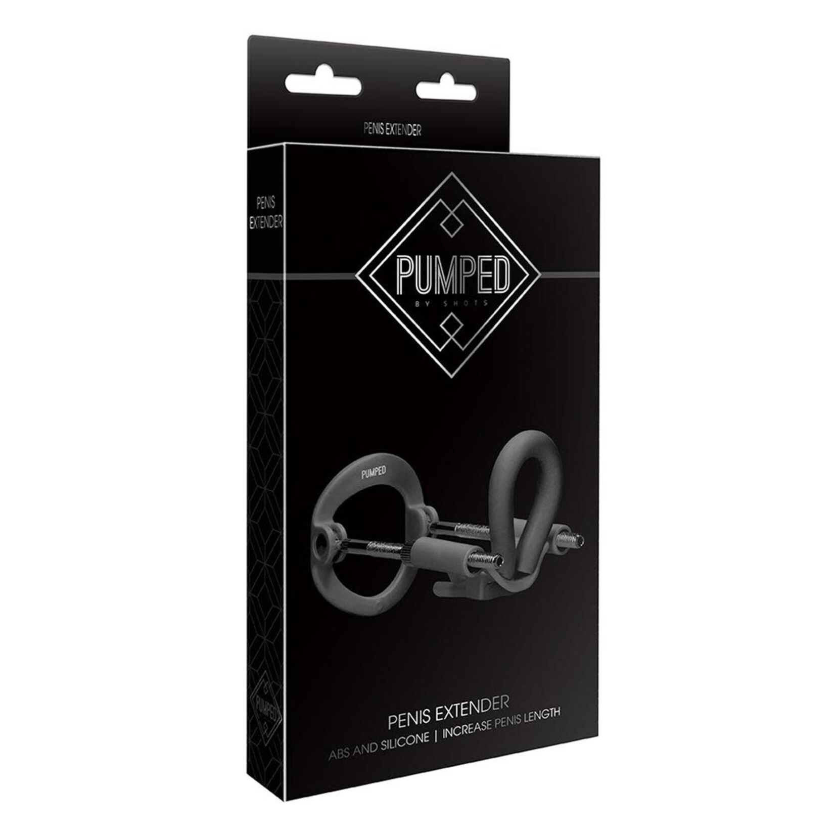Pumped Silicone Penis Extender - Black