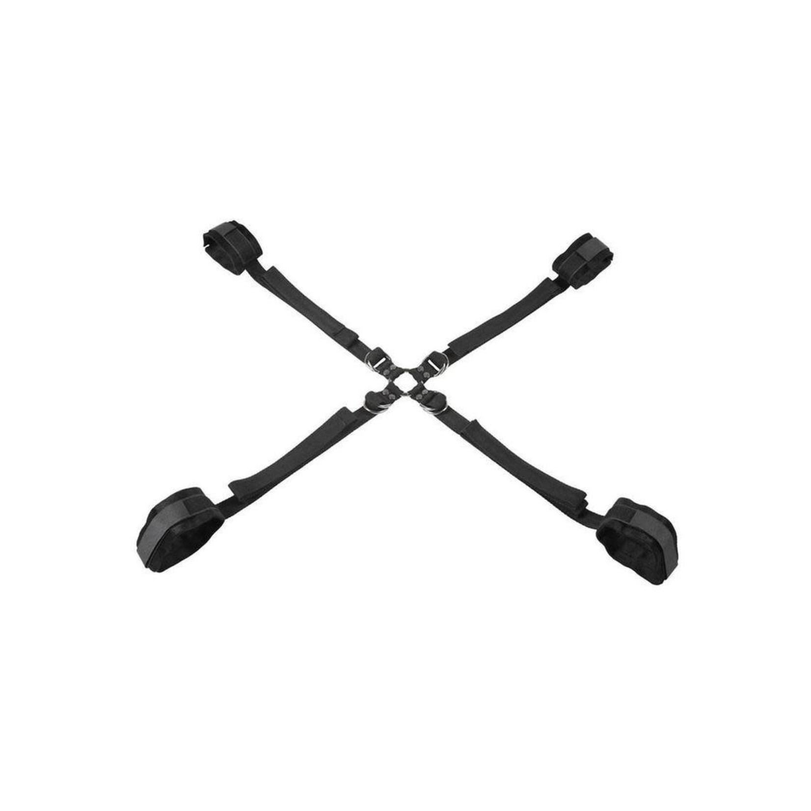 Velvet Noir Adjustable Hog Tie & Cuff Set - Black